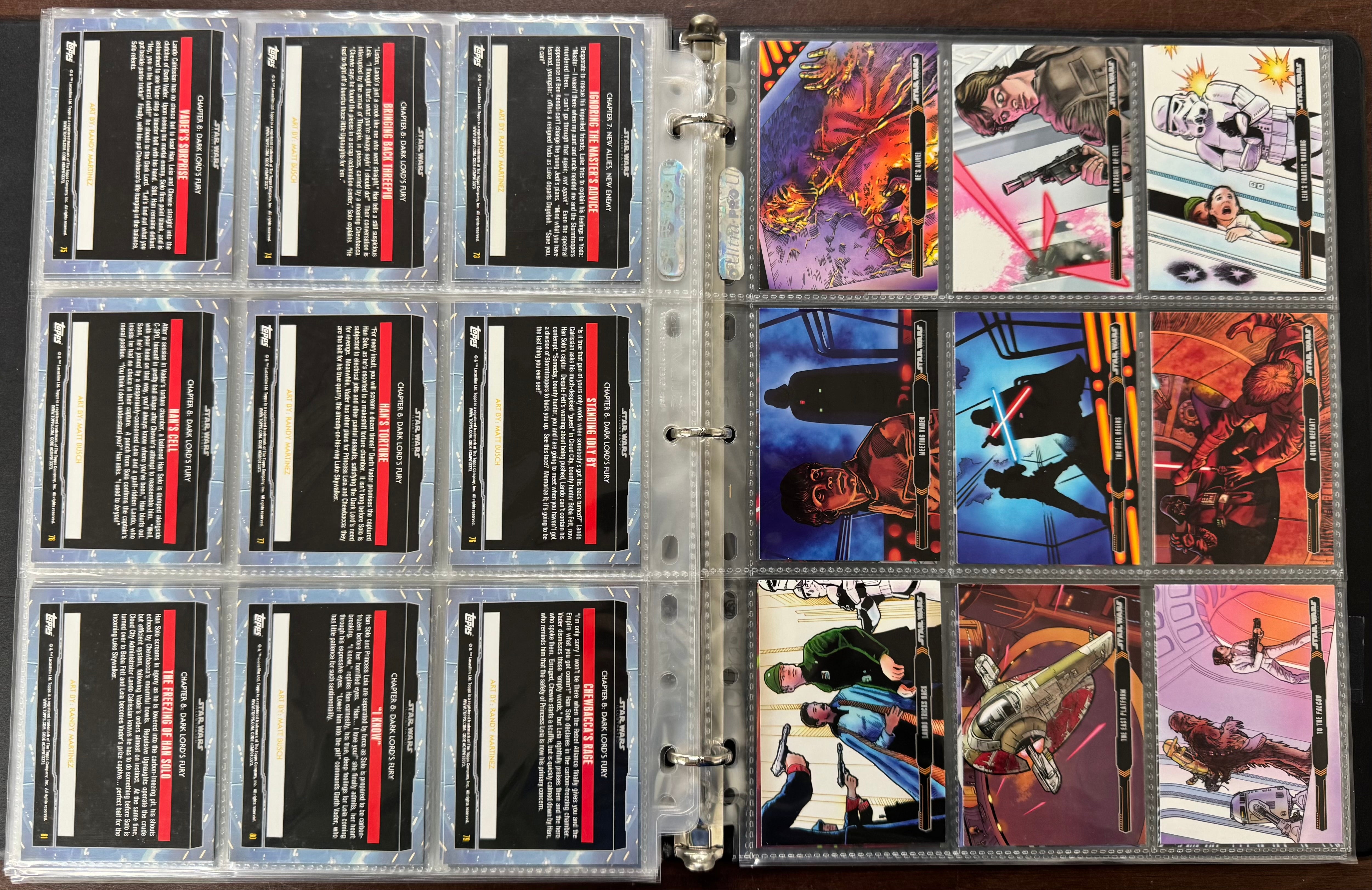 2013 Topps Star Wars Illustrated New Hope and Empire Strikes Back Complete Sets