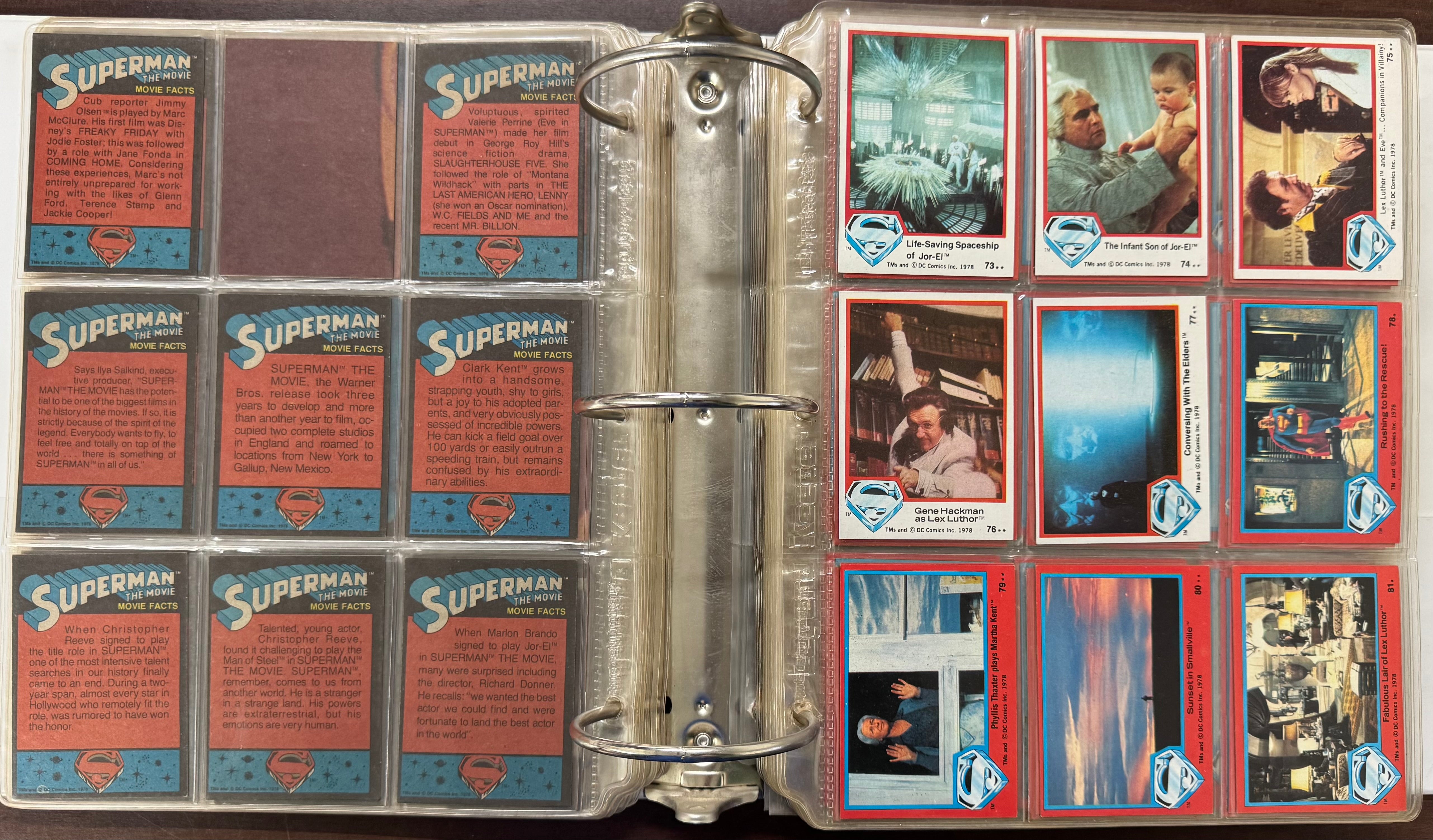 1978/83 Topps Superman 1-3 Complete Card Sets W/ Stickers EX-MT