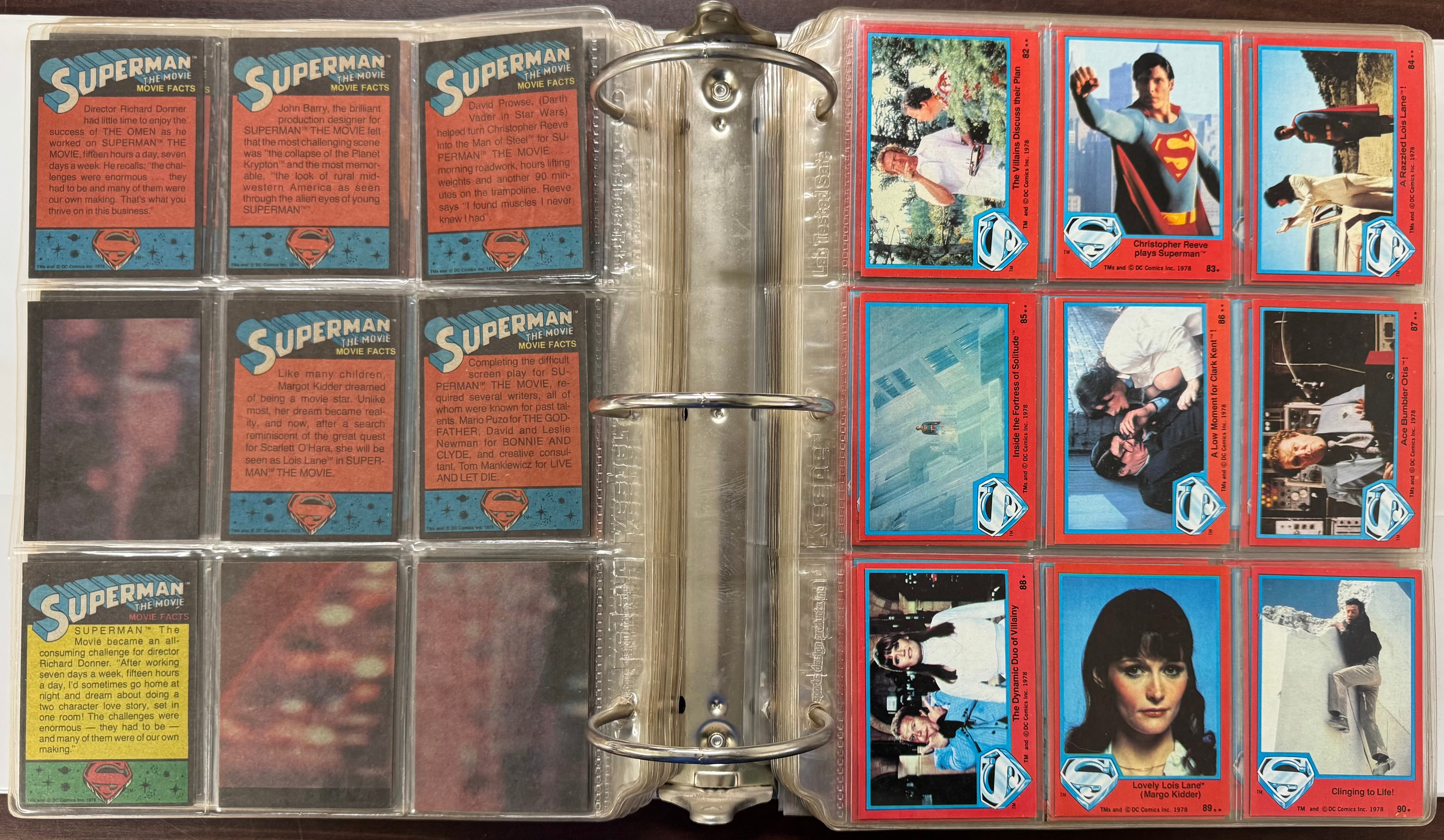 1978/83 Topps Superman 1-3 Complete Card Sets W/ Stickers EX-MT