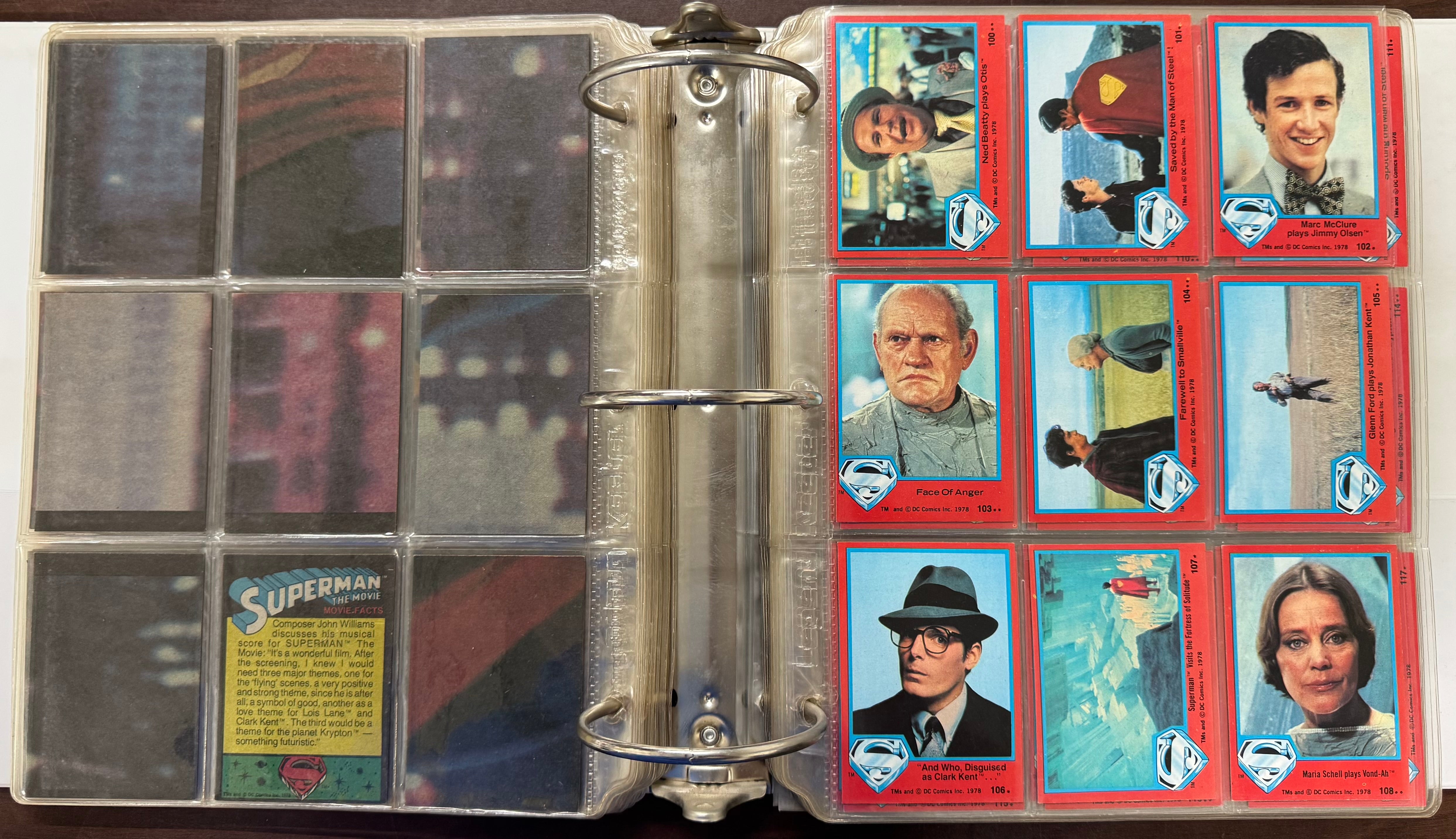 1978/83 Topps Superman 1-3 Complete Card Sets W/ Stickers EX-MT