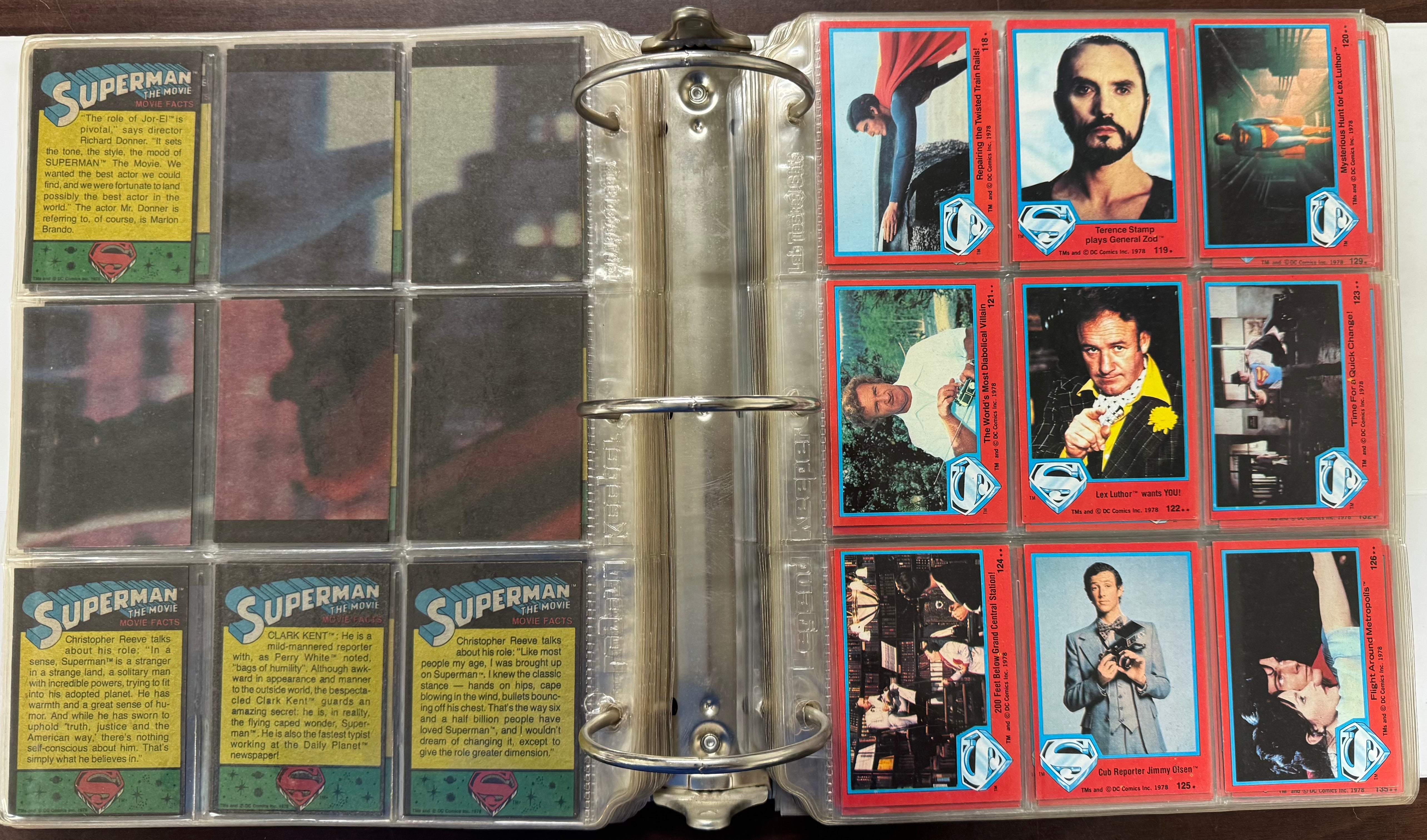1978/83 Topps Superman 1-3 Complete Card Sets W/ Stickers EX-MT