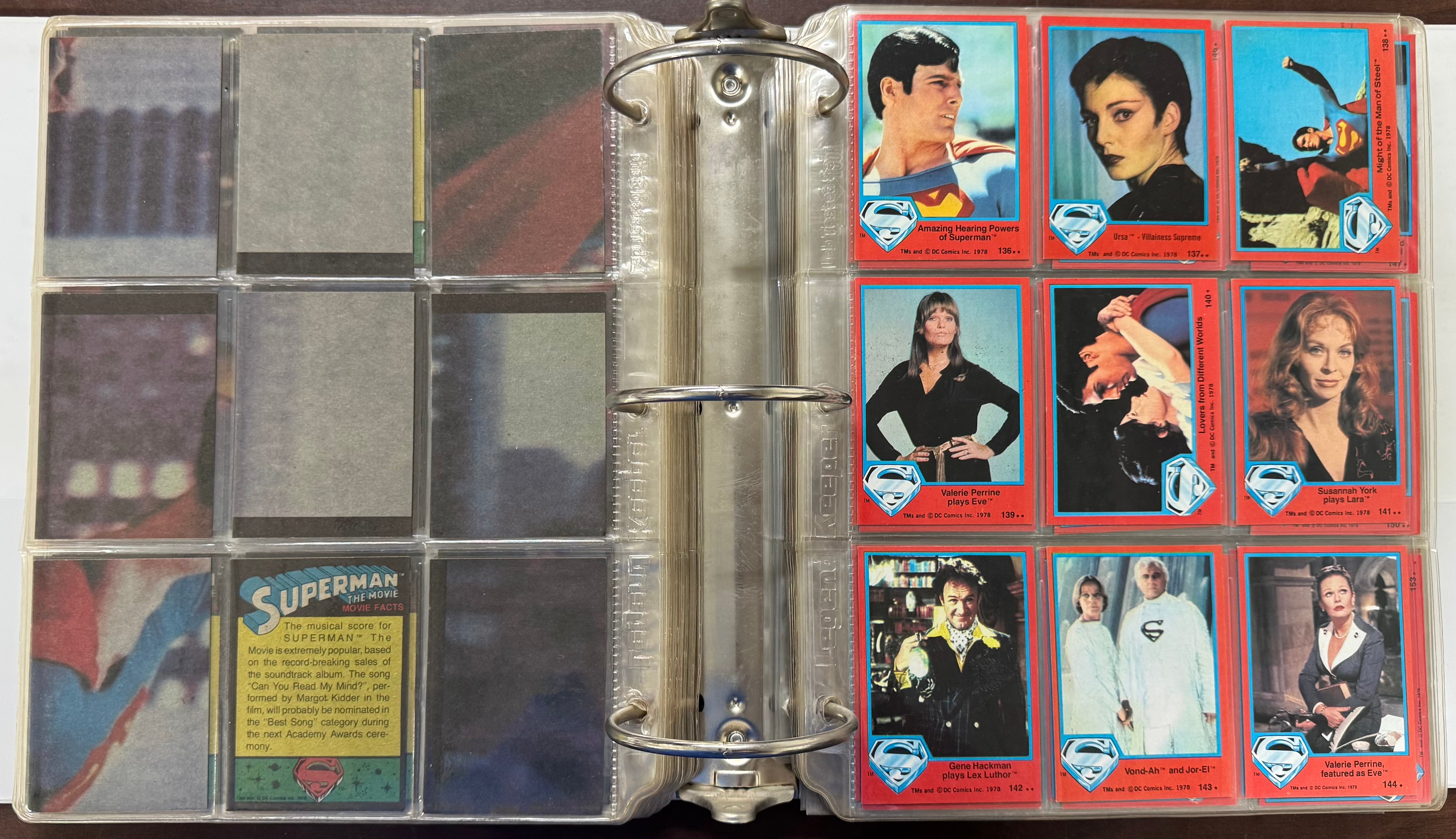 1978/83 Topps Superman 1-3 Complete Card Sets W/ Stickers EX-MT