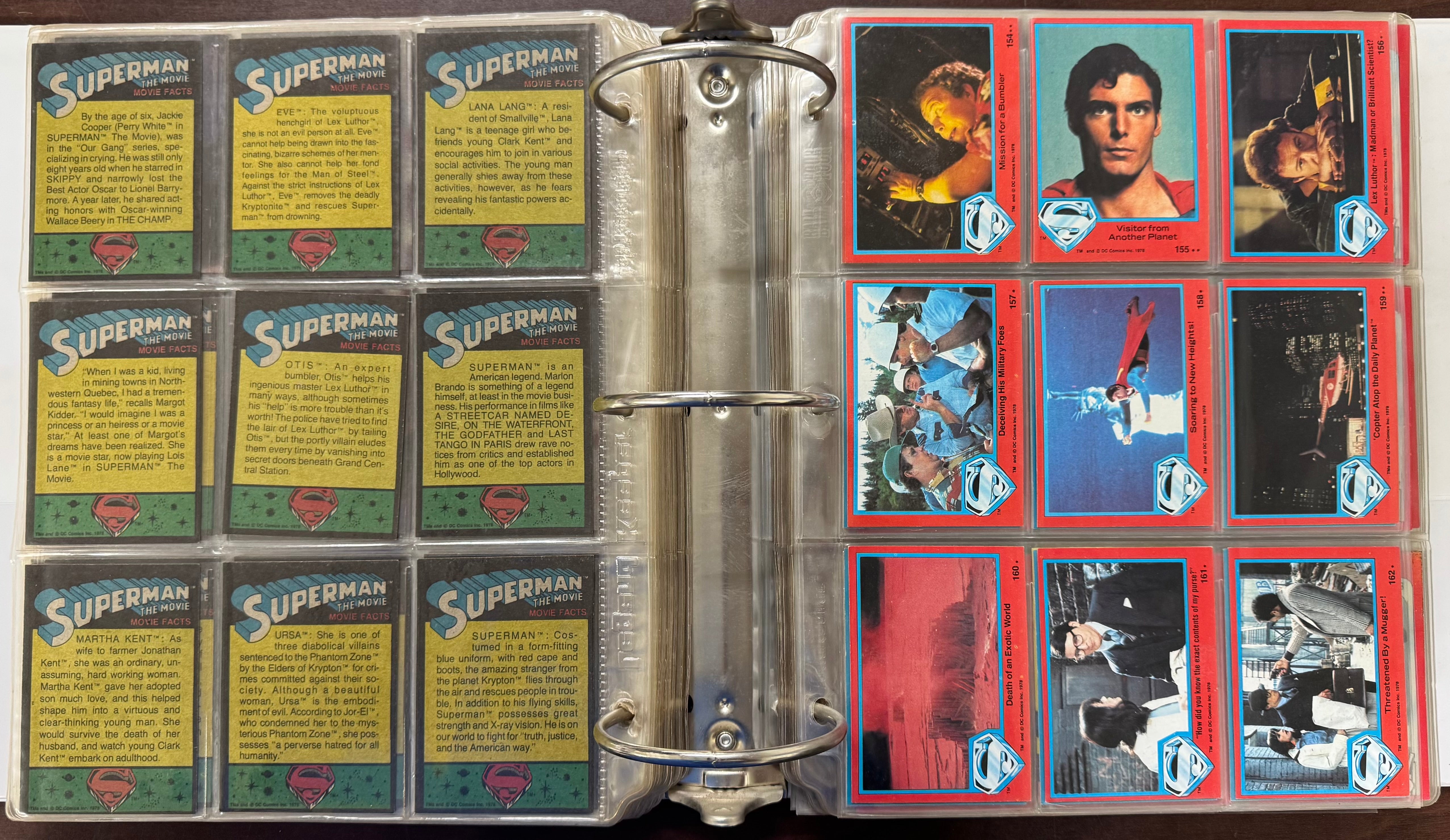 1978/83 Topps Superman 1-3 Complete Card Sets W/ Stickers EX-MT