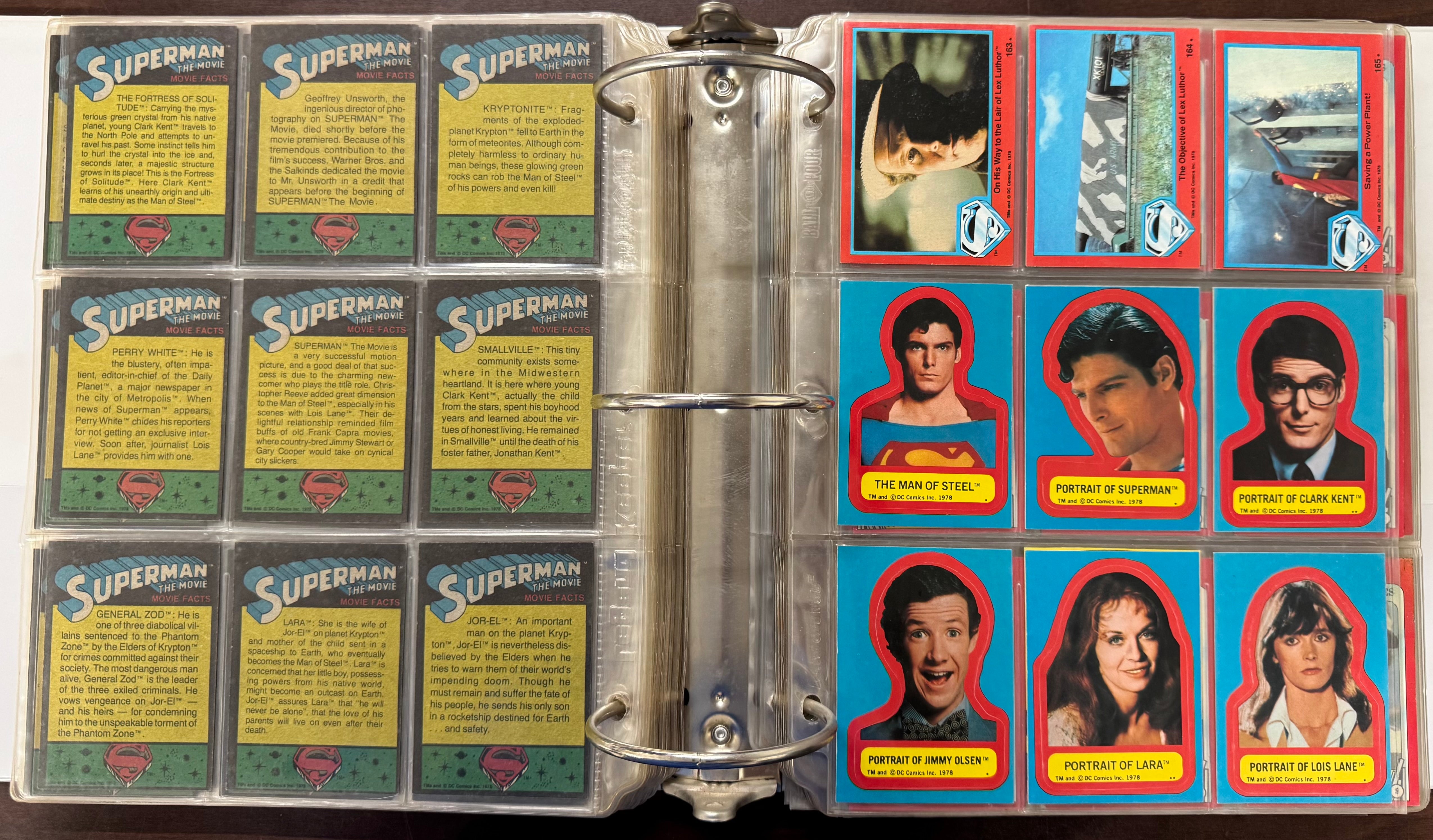 1978/83 Topps Superman 1-3 Complete Card Sets W/ Stickers EX-MT