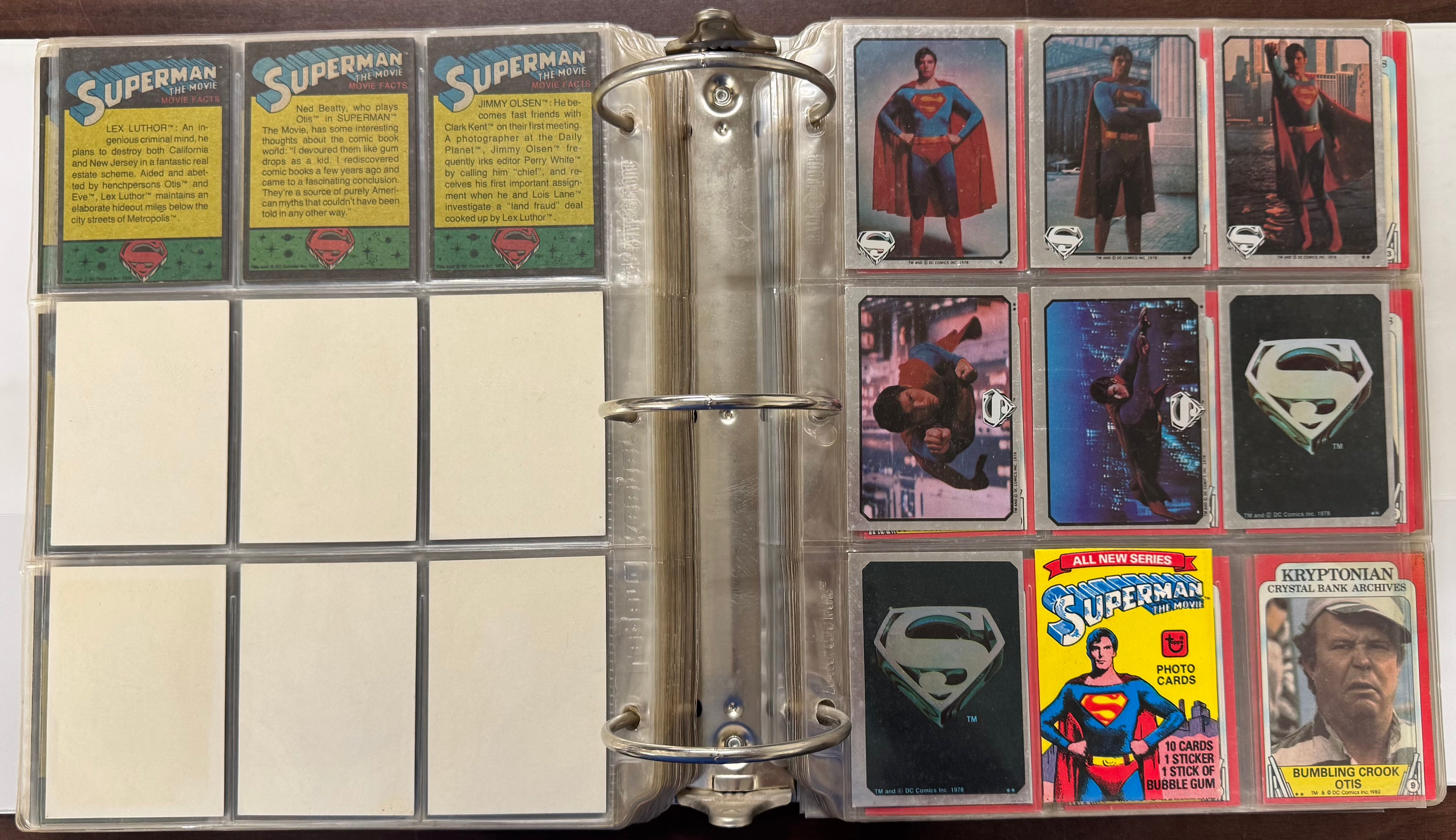 1978/83 Topps Superman 1-3 Complete Card Sets W/ Stickers EX-MT