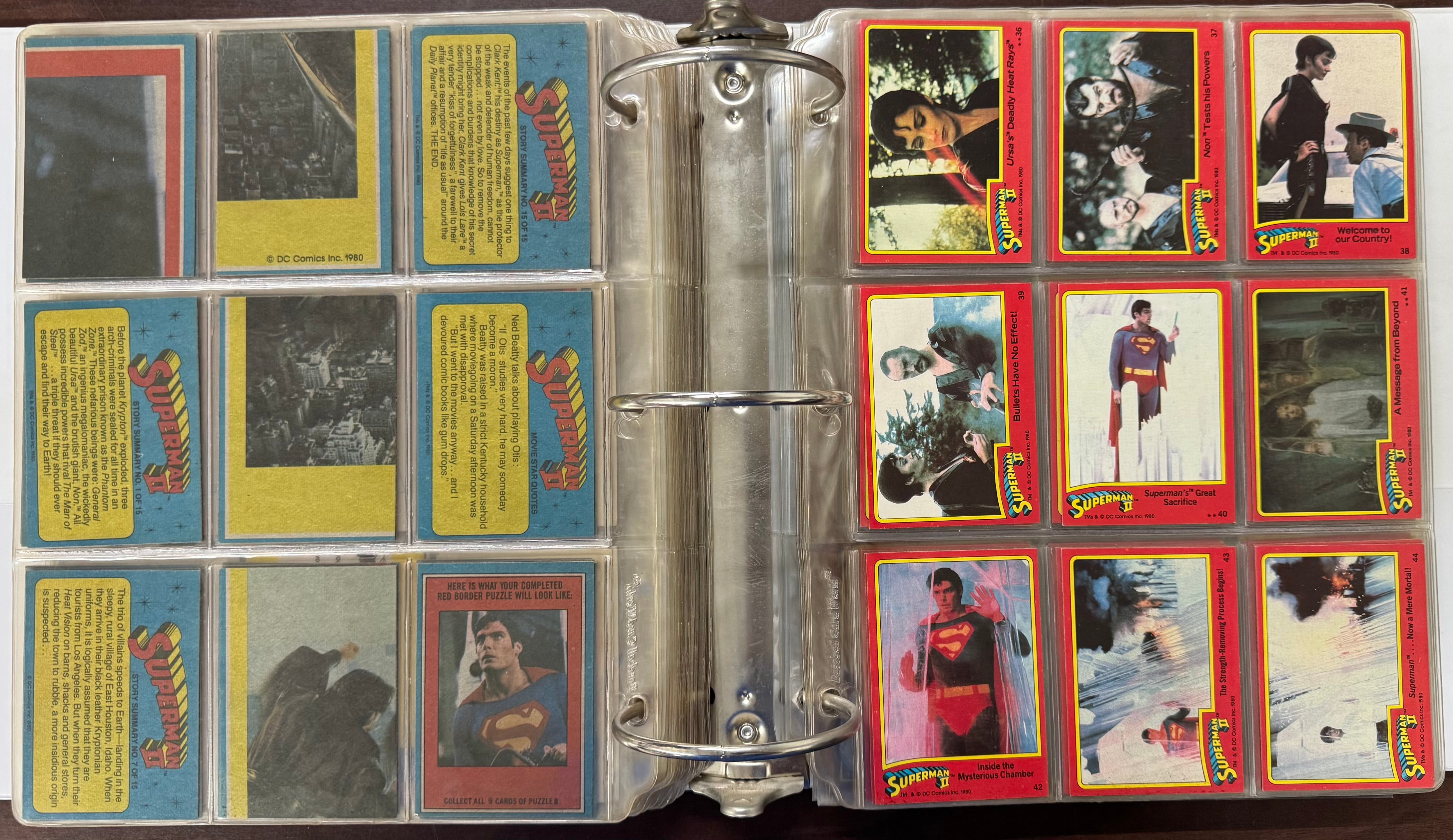 1978/83 Topps Superman 1-3 Complete Card Sets W/ Stickers EX-MT