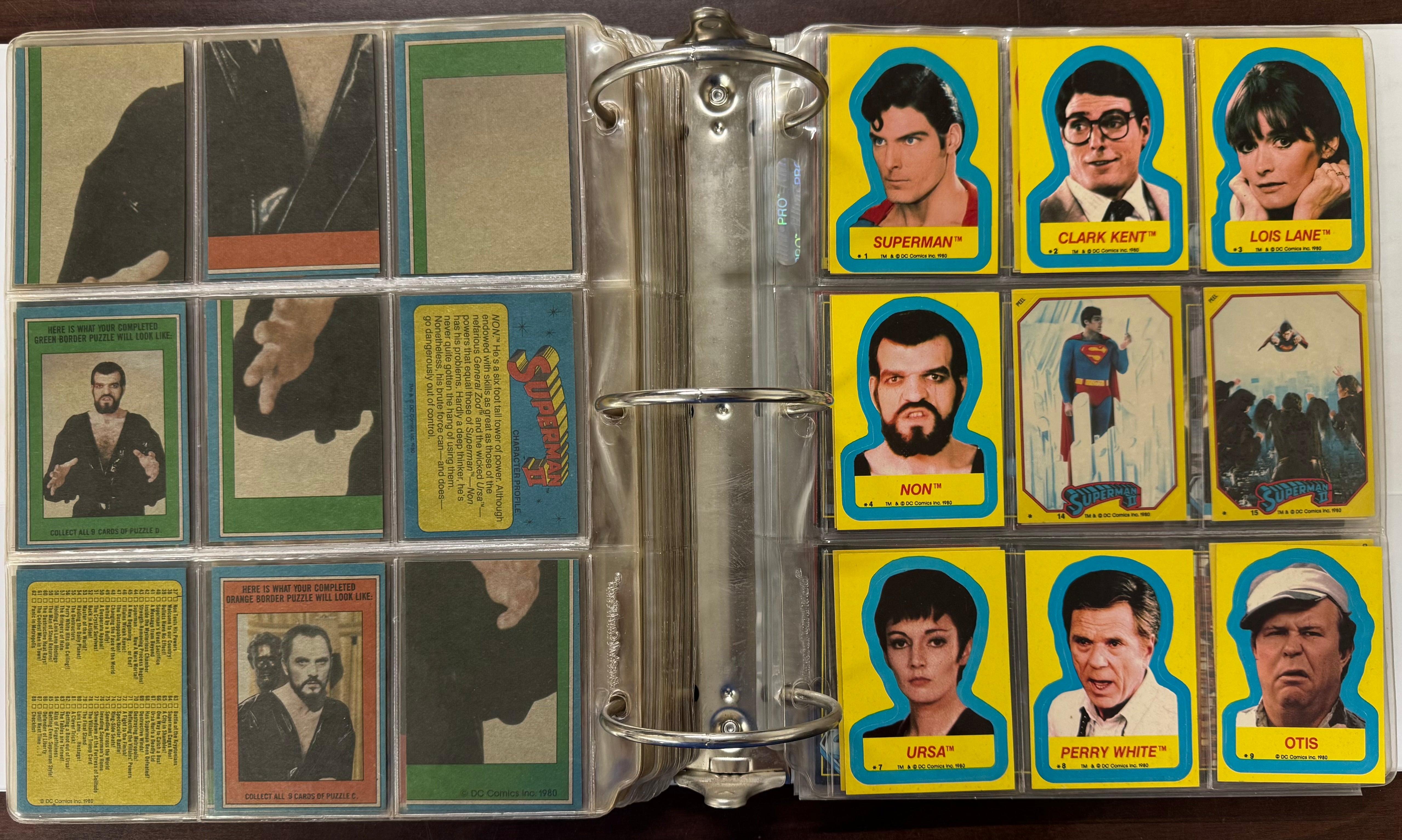 1978/83 Topps Superman 1-3 Complete Card Sets W/ Stickers EX-MT