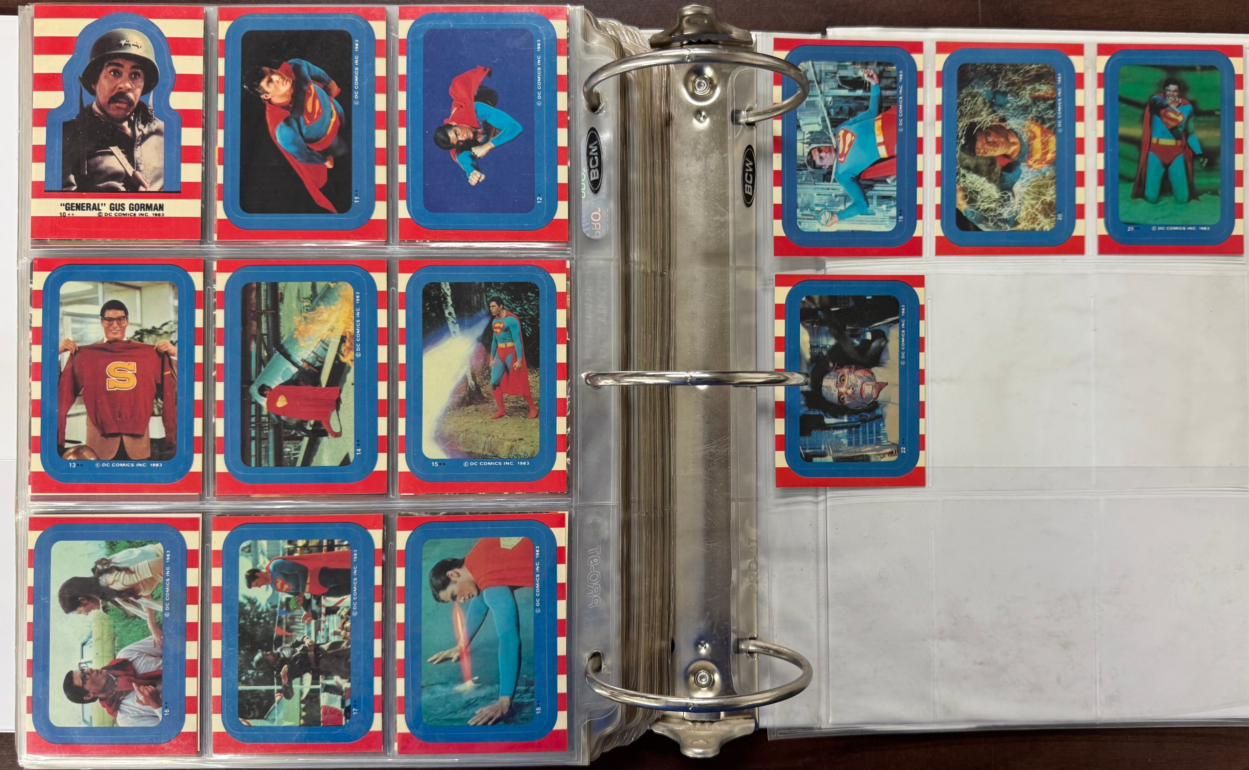1978/83 Topps Superman 1-3 Complete Card Sets W/ Stickers EX-MT