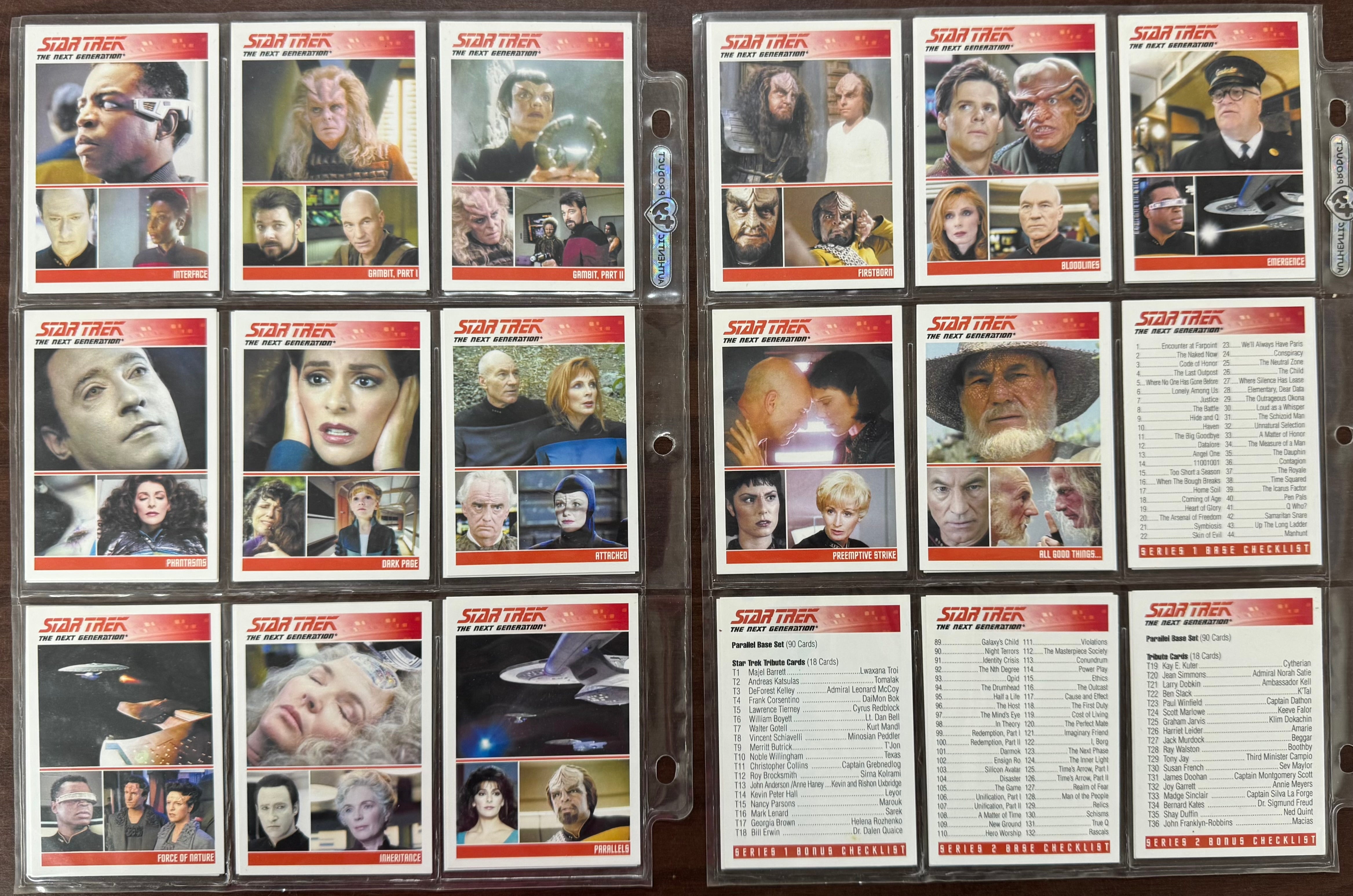 2011 Rittenhouse Star Trek The Next Generation Series 1-2 Complete Sets (180)