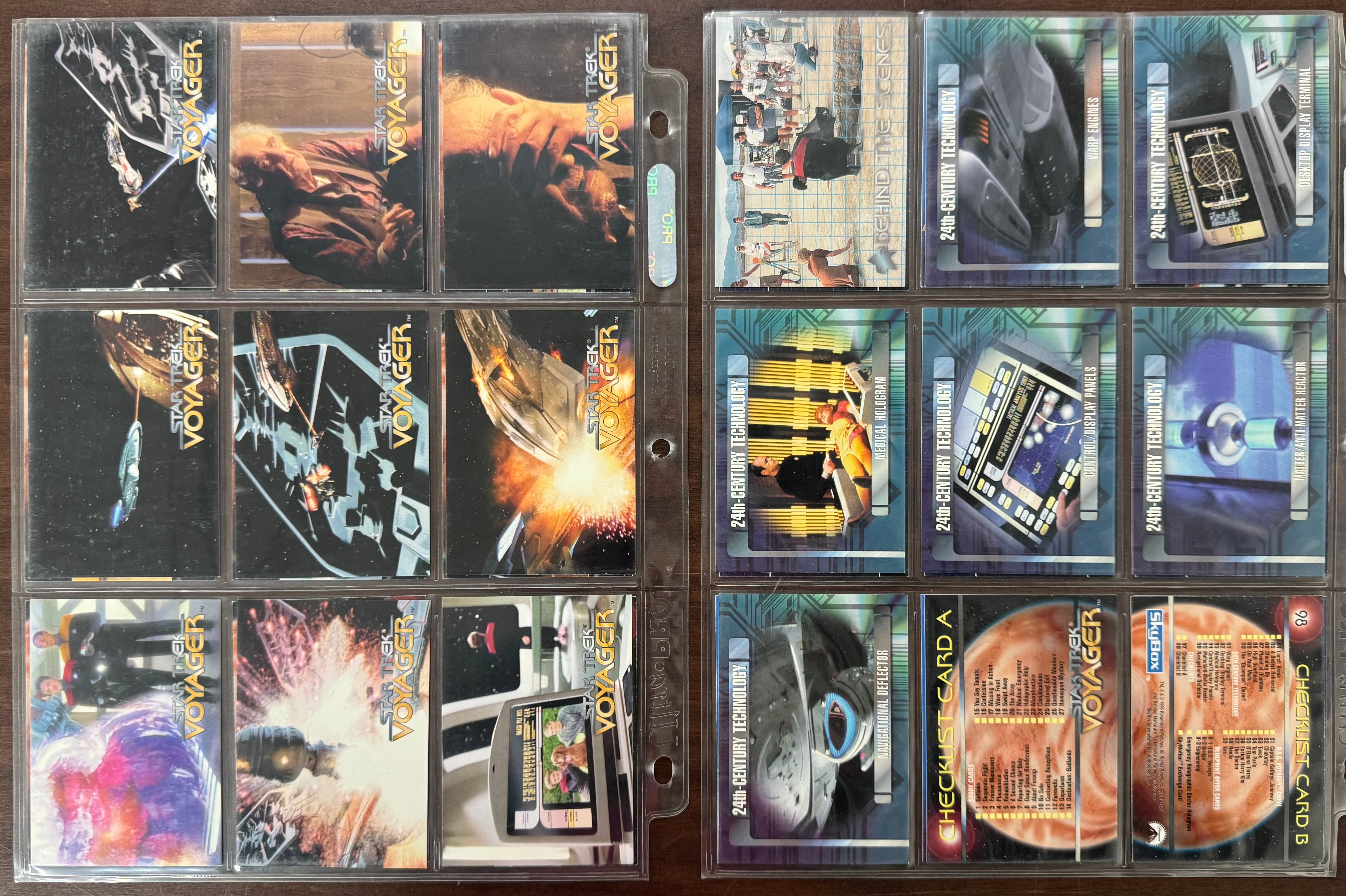 1995 SkyBox Star Trek Voyager Season 1 Complete Set (98) W/ Inserts