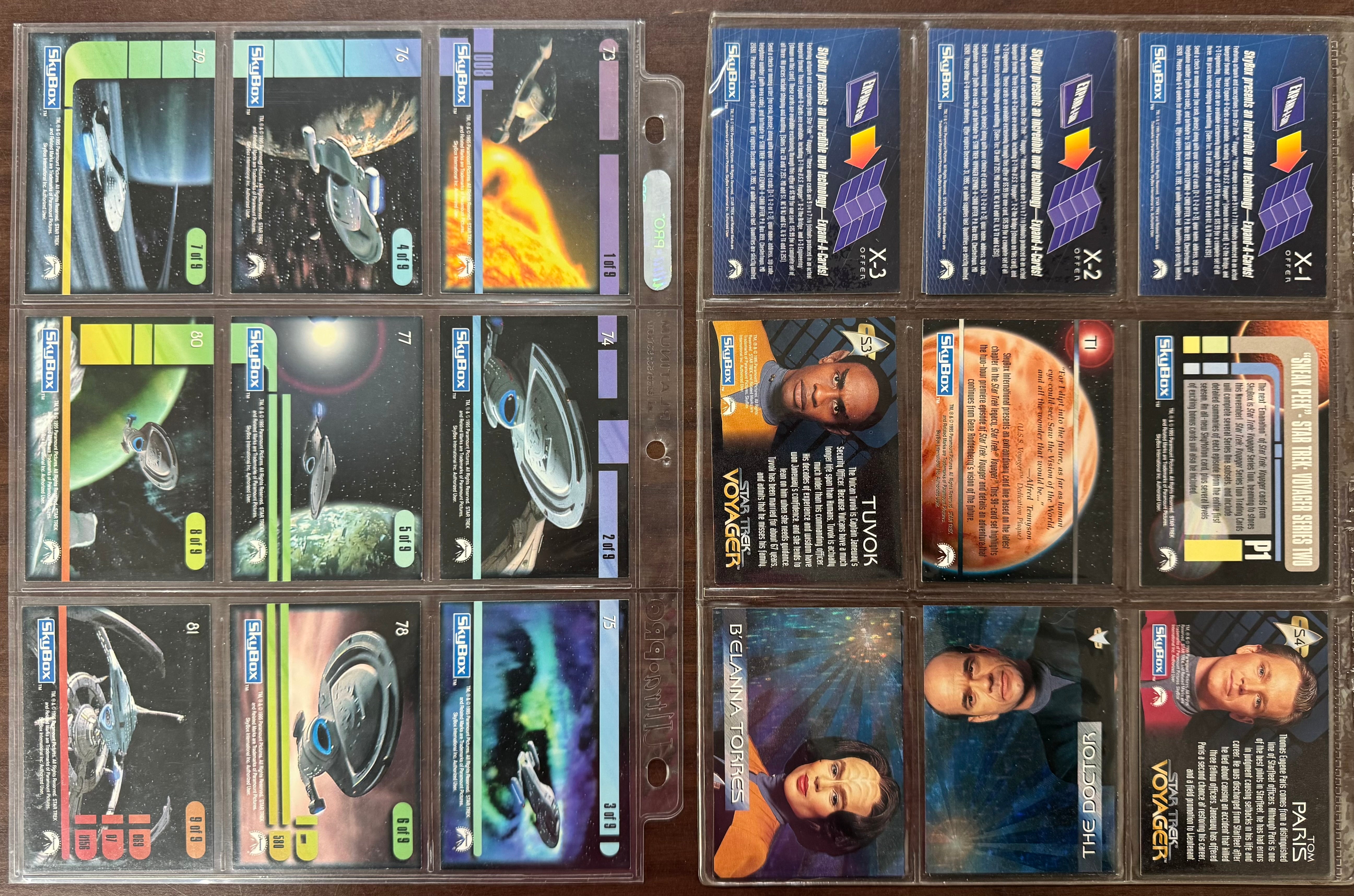 1995 SkyBox Star Trek Voyager Season 1 Complete Set (98) W/ Inserts