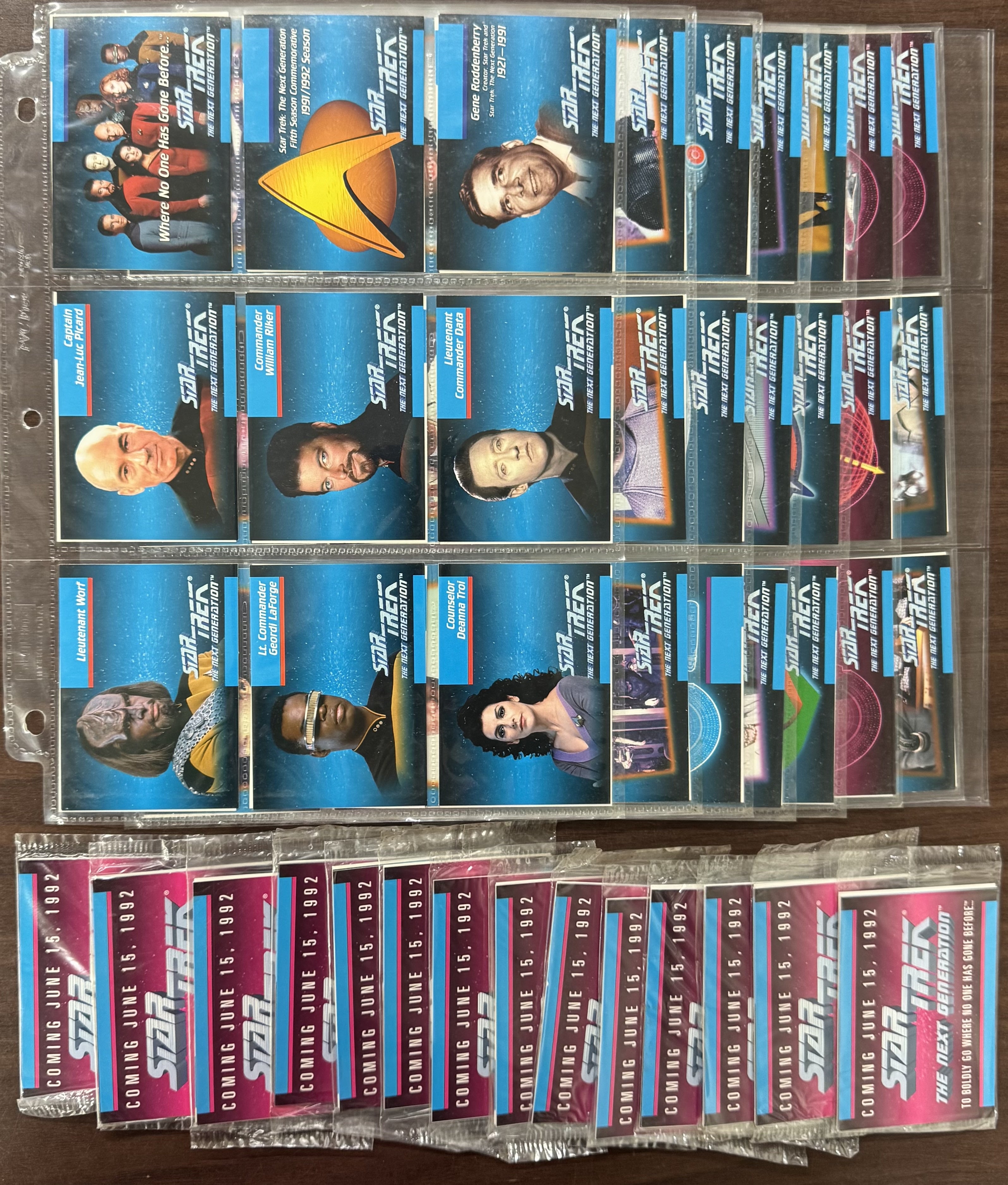 1992 Impel Star Trek The Next Generation Complete Set (120) W/ Inserts and Promo
