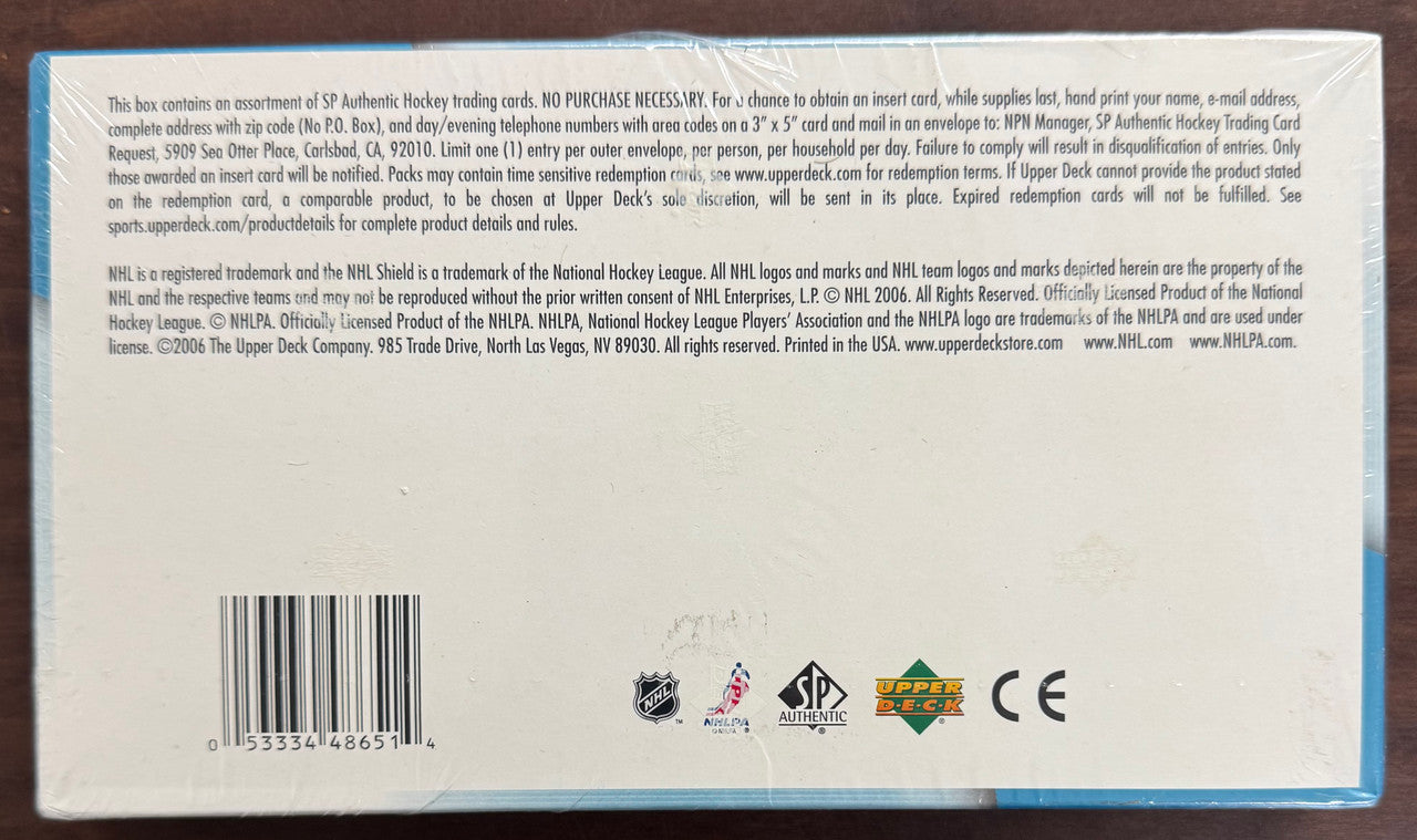 2005/06 Upper Deck SP Authentic Hockey Hobby Box Factory Sealed