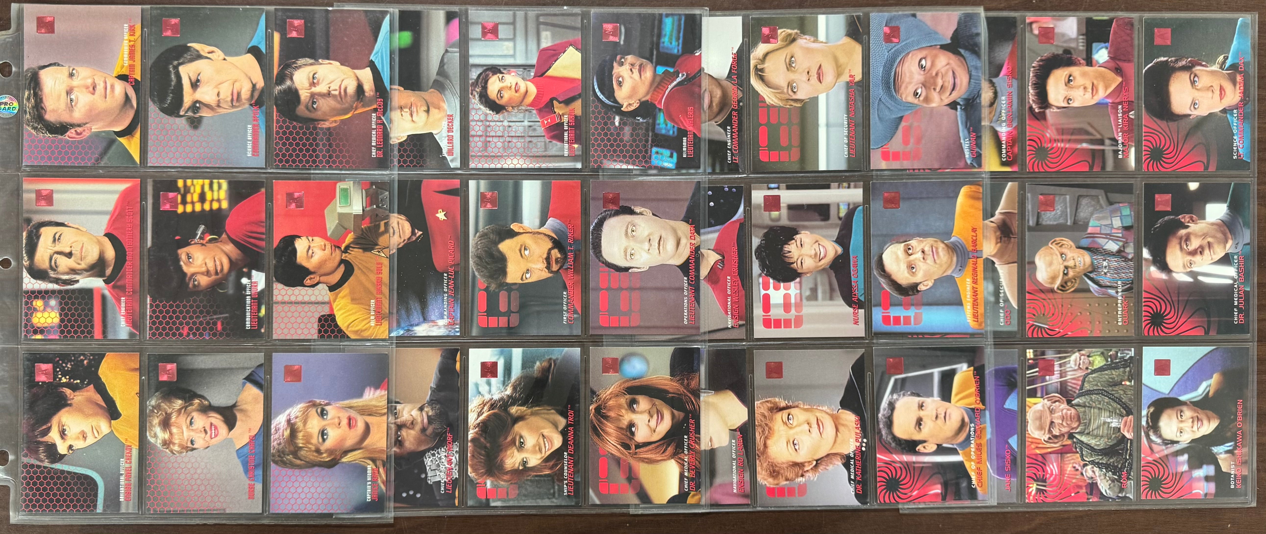 1995/96 SkyBox 30 Years of Star Trek Phase 1-3 Complete Sets (300) W/ Inserts