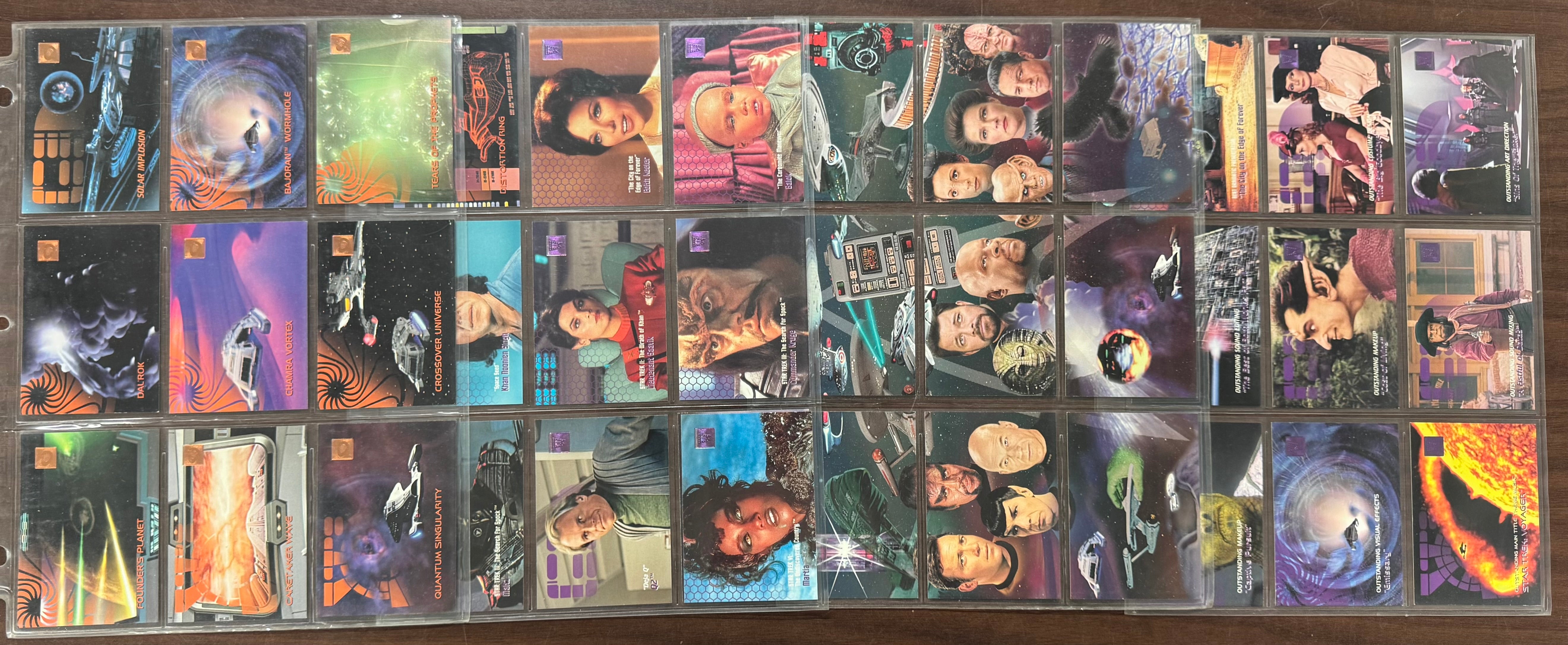 1995/96 SkyBox 30 Years of Star Trek Phase 1-3 Complete Sets (300) W/ Inserts
