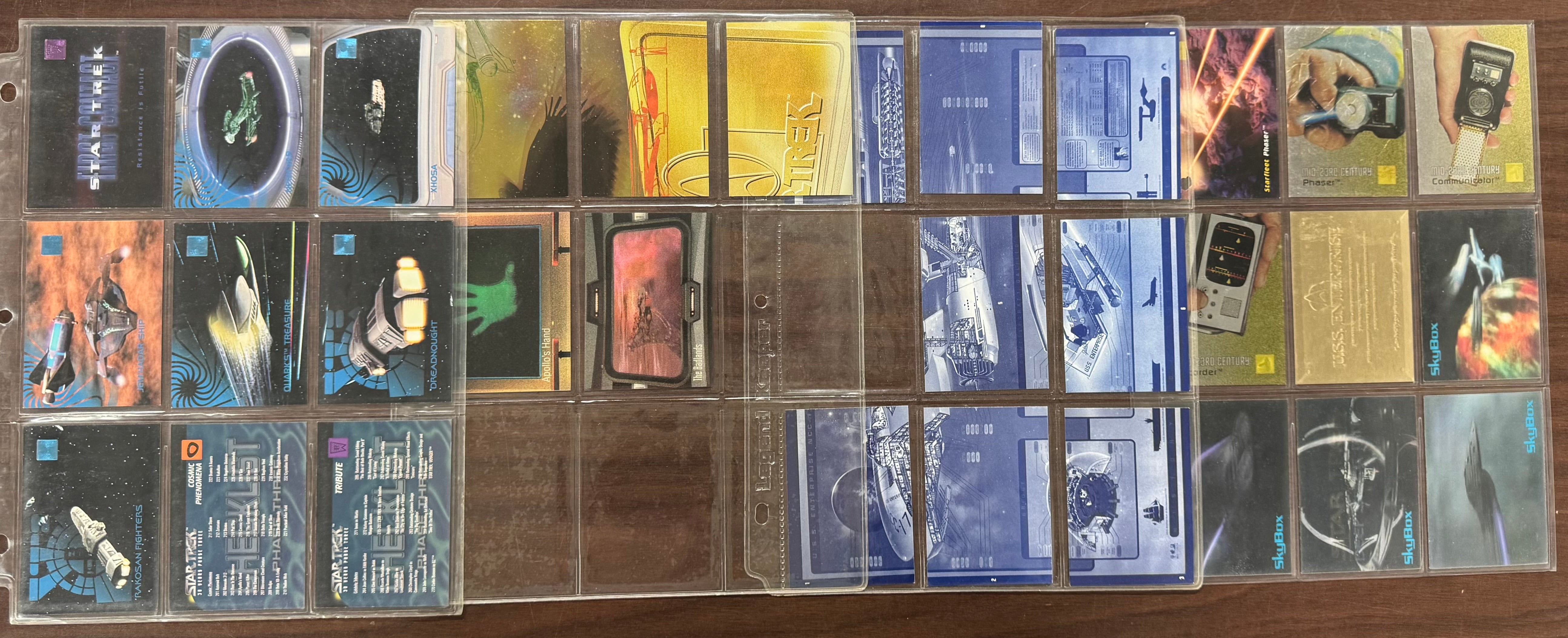 1995/96 SkyBox 30 Years of Star Trek Phase 1-3 Complete Sets (300) W/ Inserts