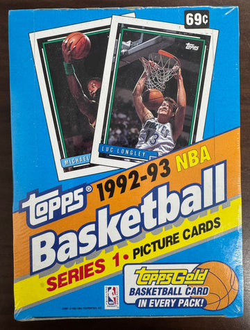 1992/93 Topps Series 1 Basketball Wax Box Factory Sealed