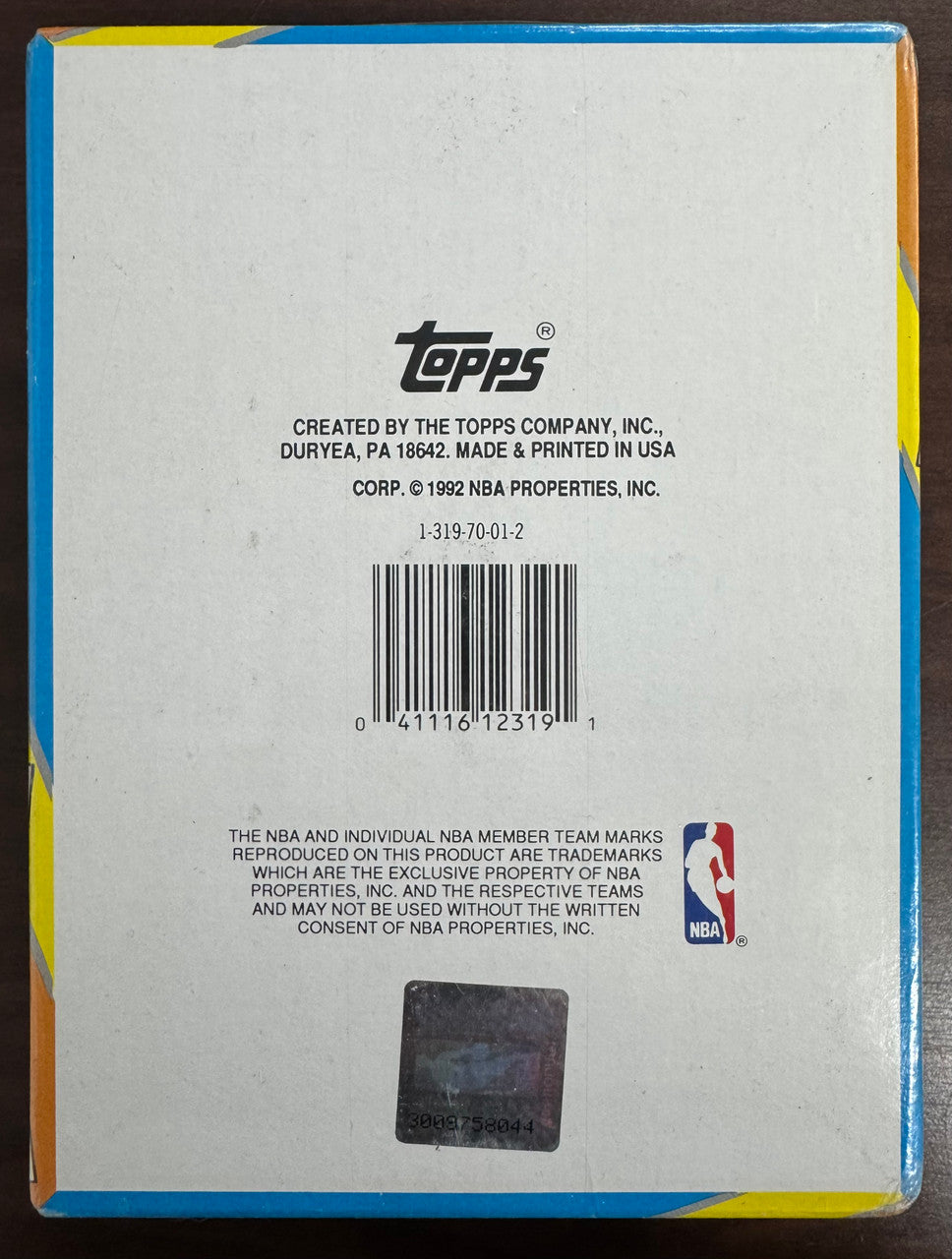 1992/93 Topps Series 1 Basketball Wax Box Factory Sealed
