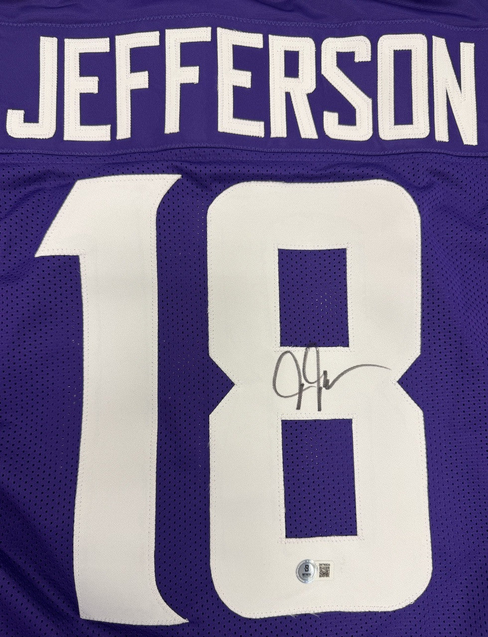 Justin Jefferson Signed Autographed Jersey Custom Vikings BAS