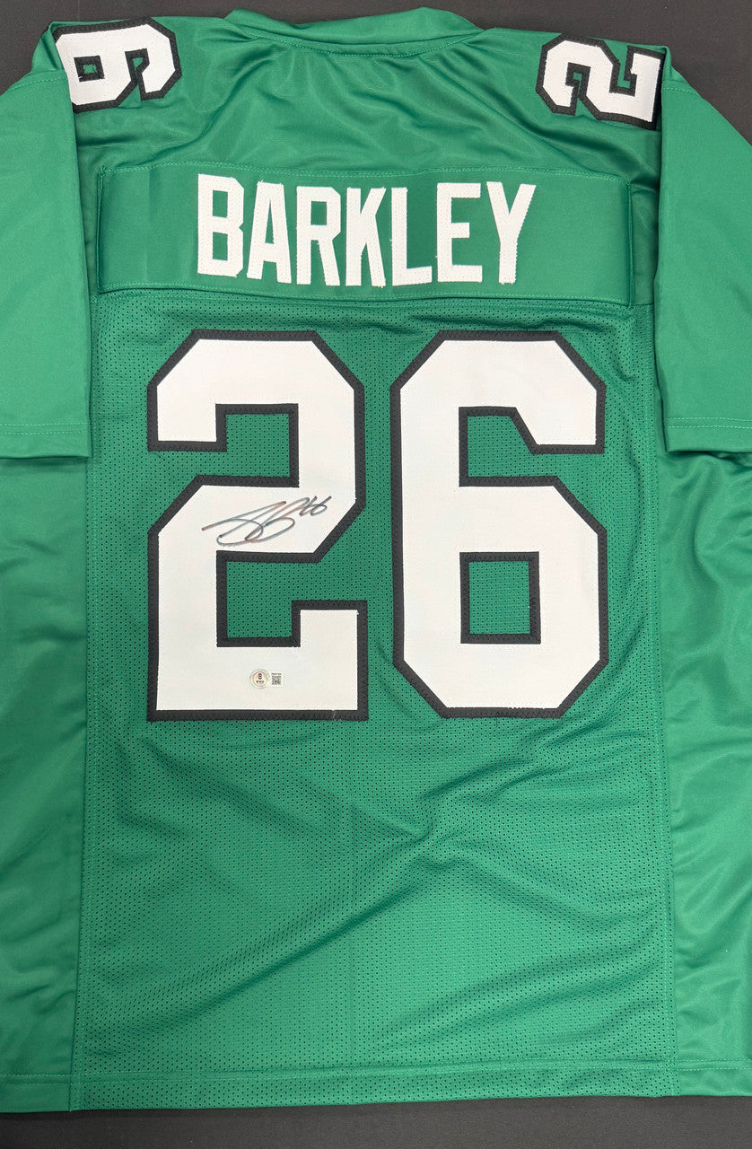 Saquon Barkley Signed Autographed Jersey Custom Eagles BAS