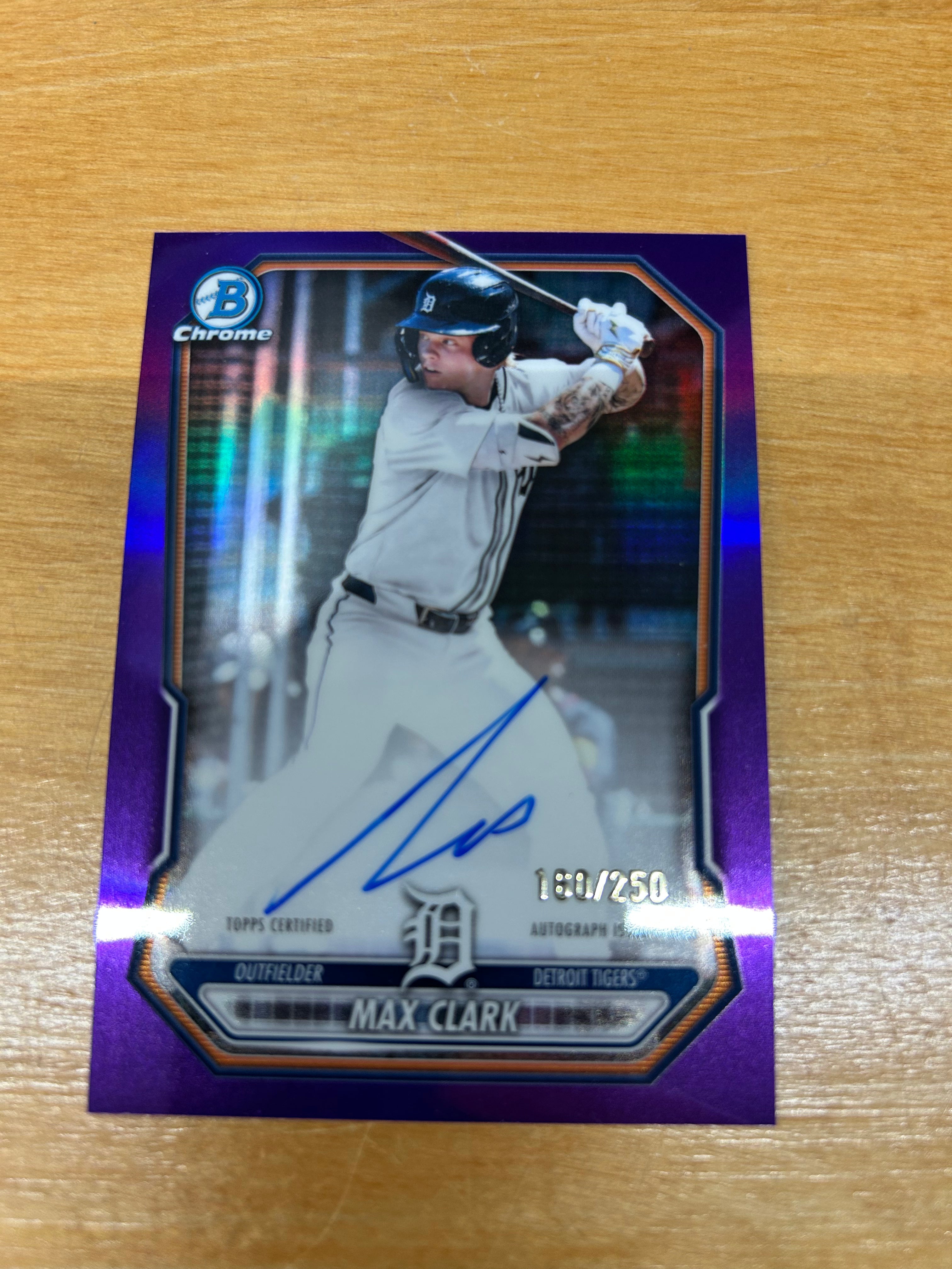 2026 Bowman Chrome Max Clark RC Purple Refractor Auto /250 #CPA-MC