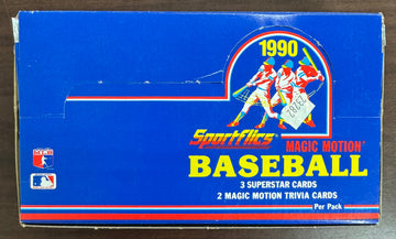 1990 Sportflics Magic Motion Baseball Wax Box 36 Sealed Packs