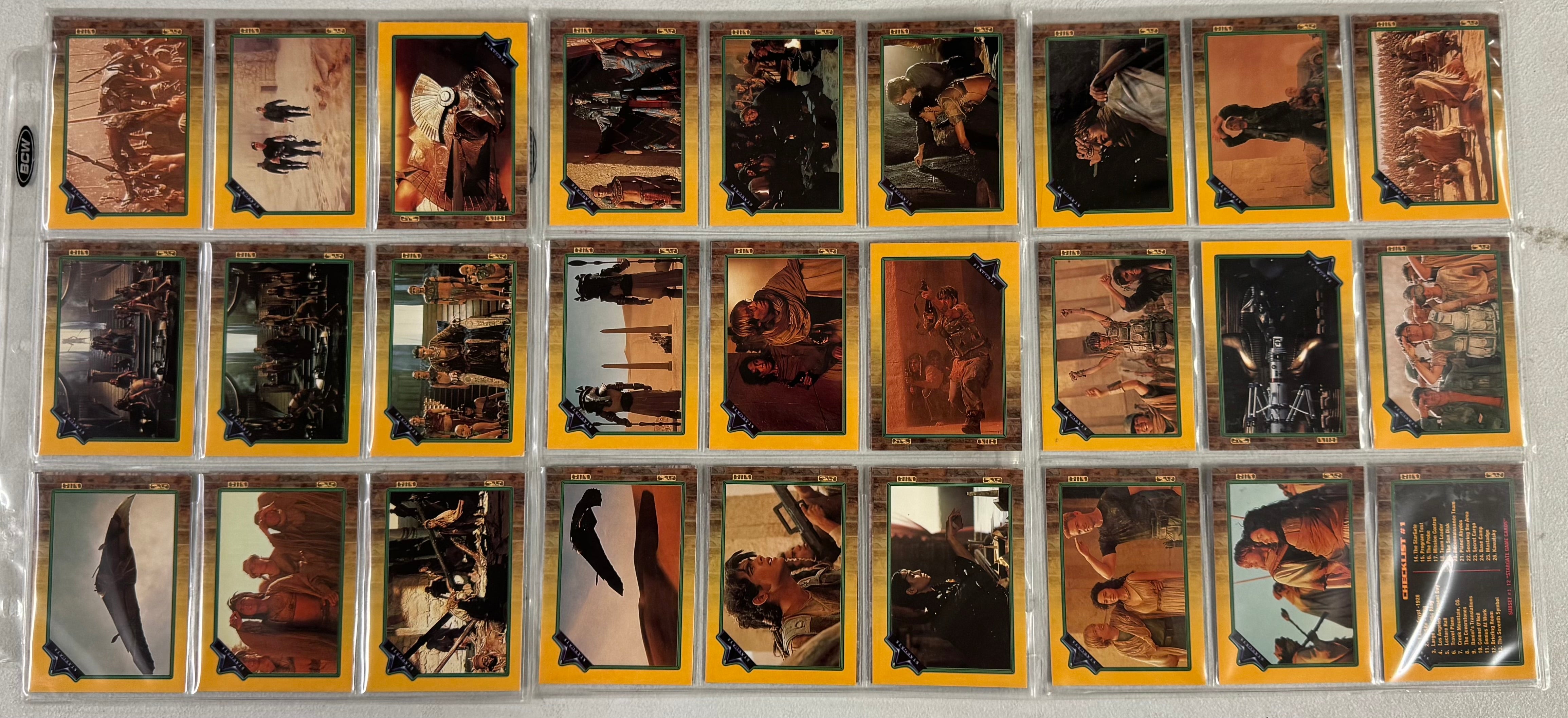 1994/2009 Collect-A-Card/Rittenhouse Stargate Complete Collector Card Sets