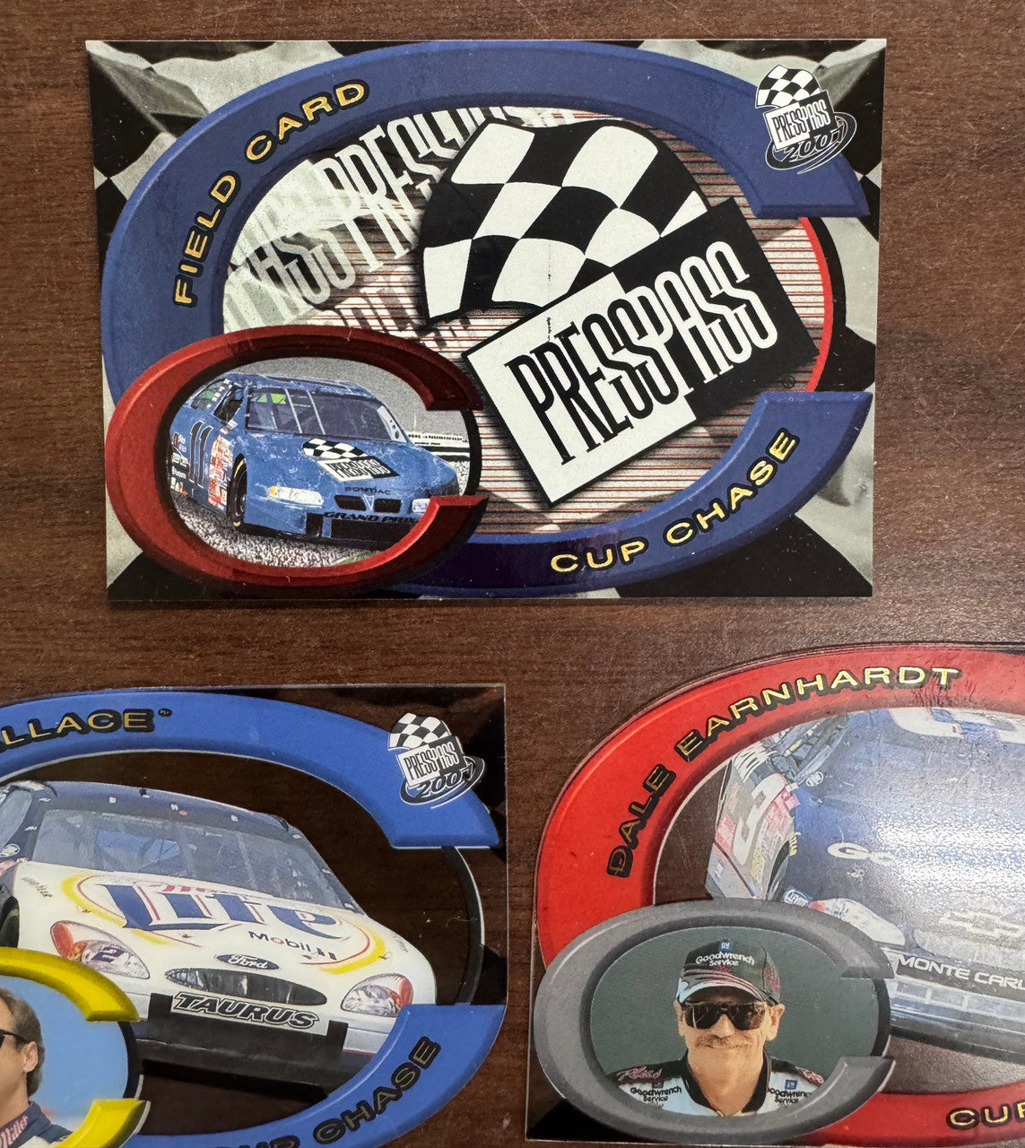 2001 Press Pass NASCAR Cup Chase Die-Cut Redemption Complete Set (17)