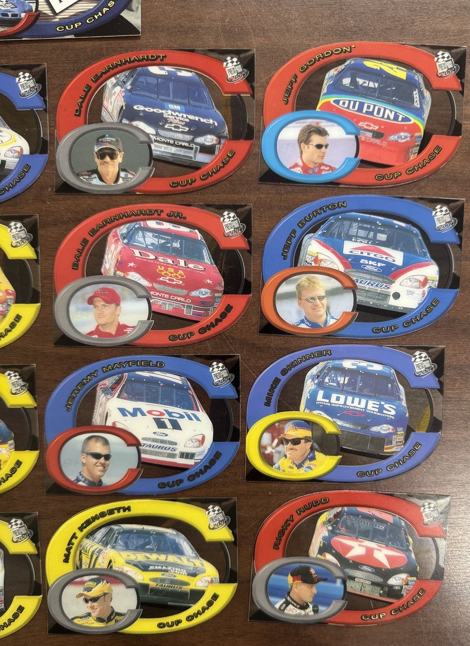 2001 Press Pass NASCAR Cup Chase Die-Cut Redemption Complete Set (17)