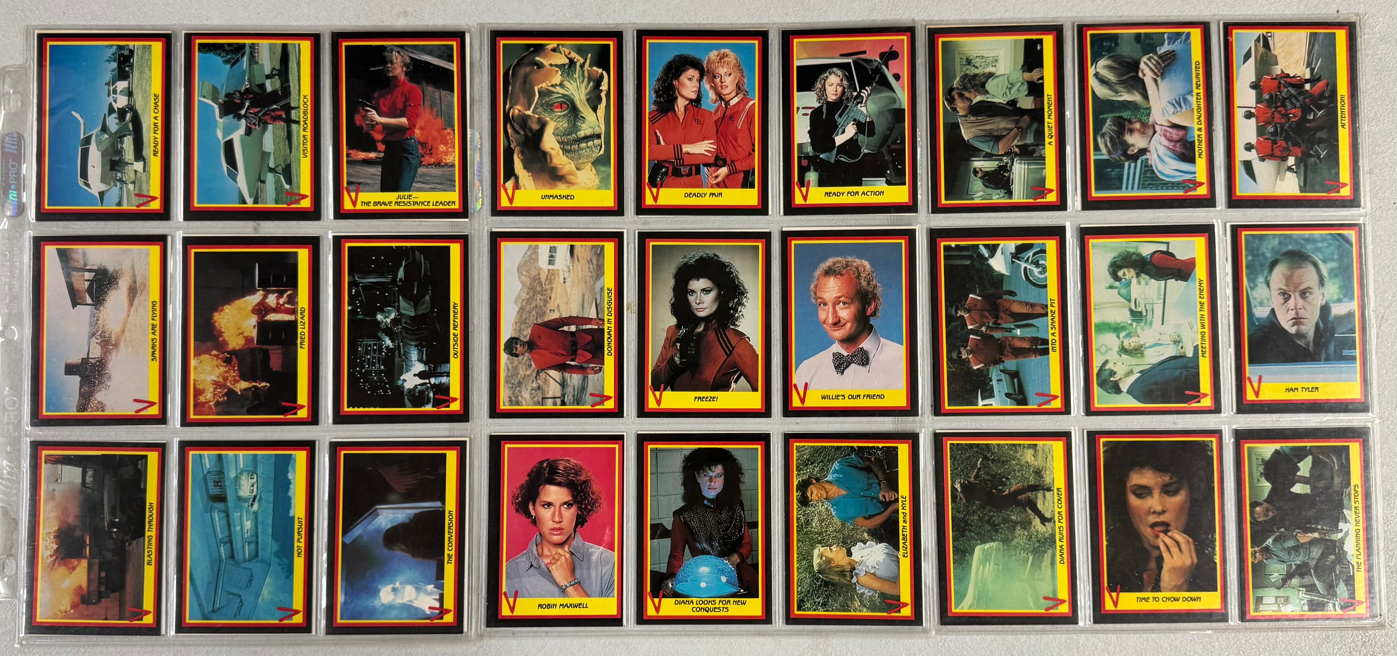 1984 Fleer V The TV Series Complete Card Set (66) W/ Stickers (22) EX-NM