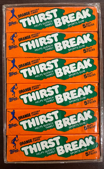 1981 Topps Thirst Break Orange Gum Box of 24 Packs Factory Sealed