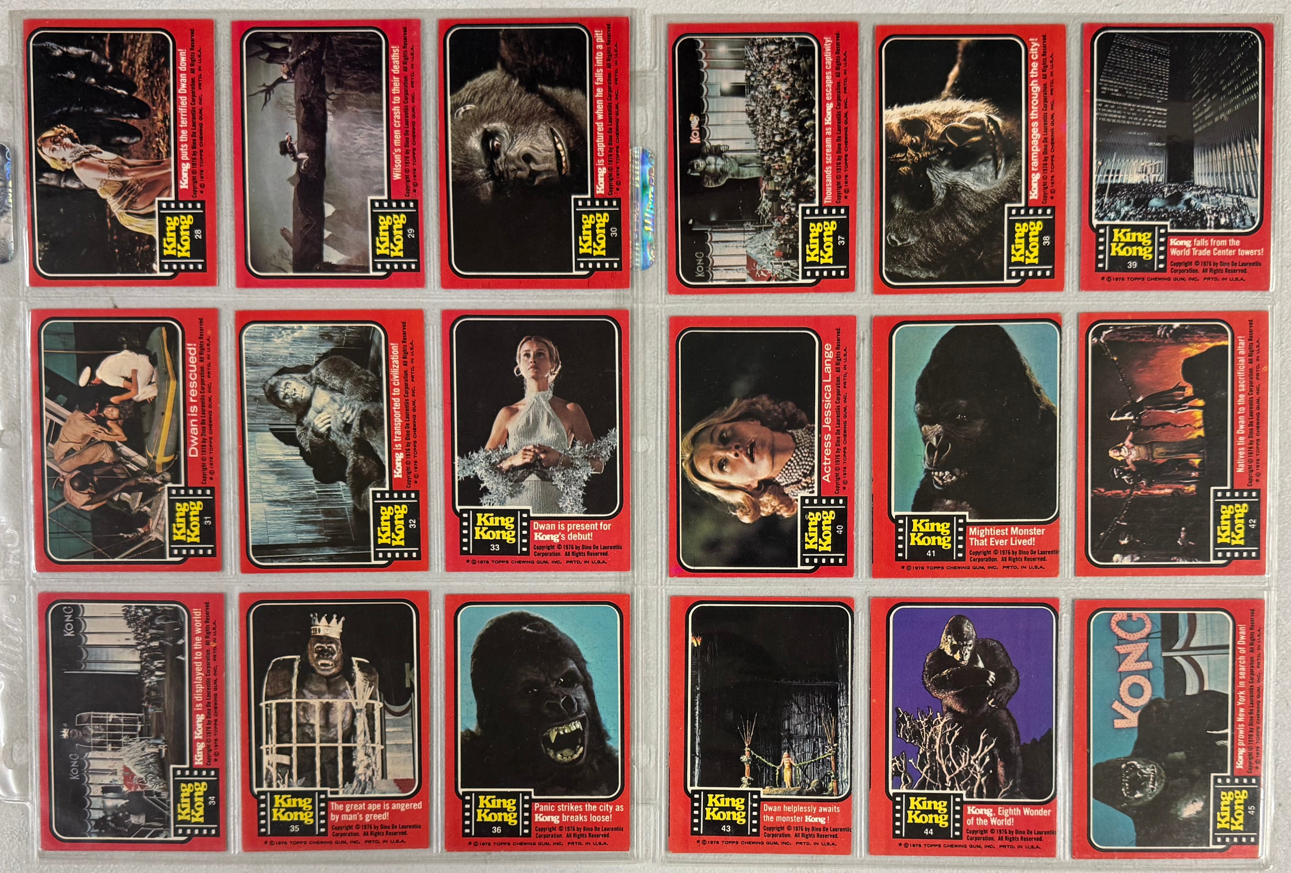 1976 Topps King Kong Complete Card Set (55) W/ Stickers (11) EX-NM