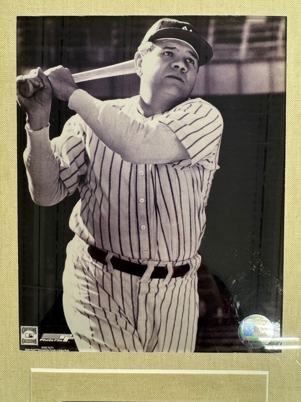 Babe Ruth Signed Autographed Cut PSA Authentic Framed w/ Photo