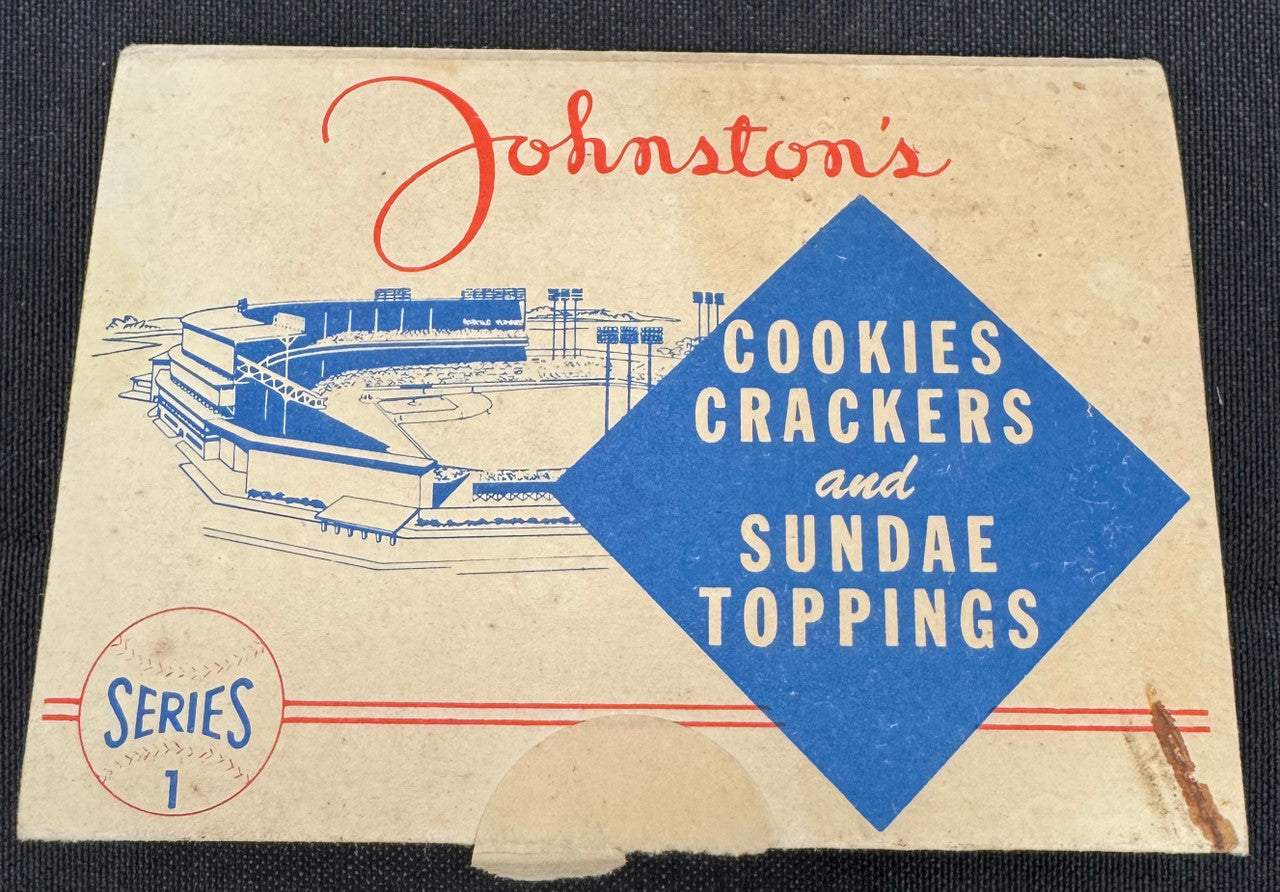 1955 Johnston Cookies Complete Series 1 6 Card Panel w/ Hank Aaron