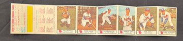 1955 Johnston Cookies Complete Series 1 6 Card Panel w/ Hank Aaron
