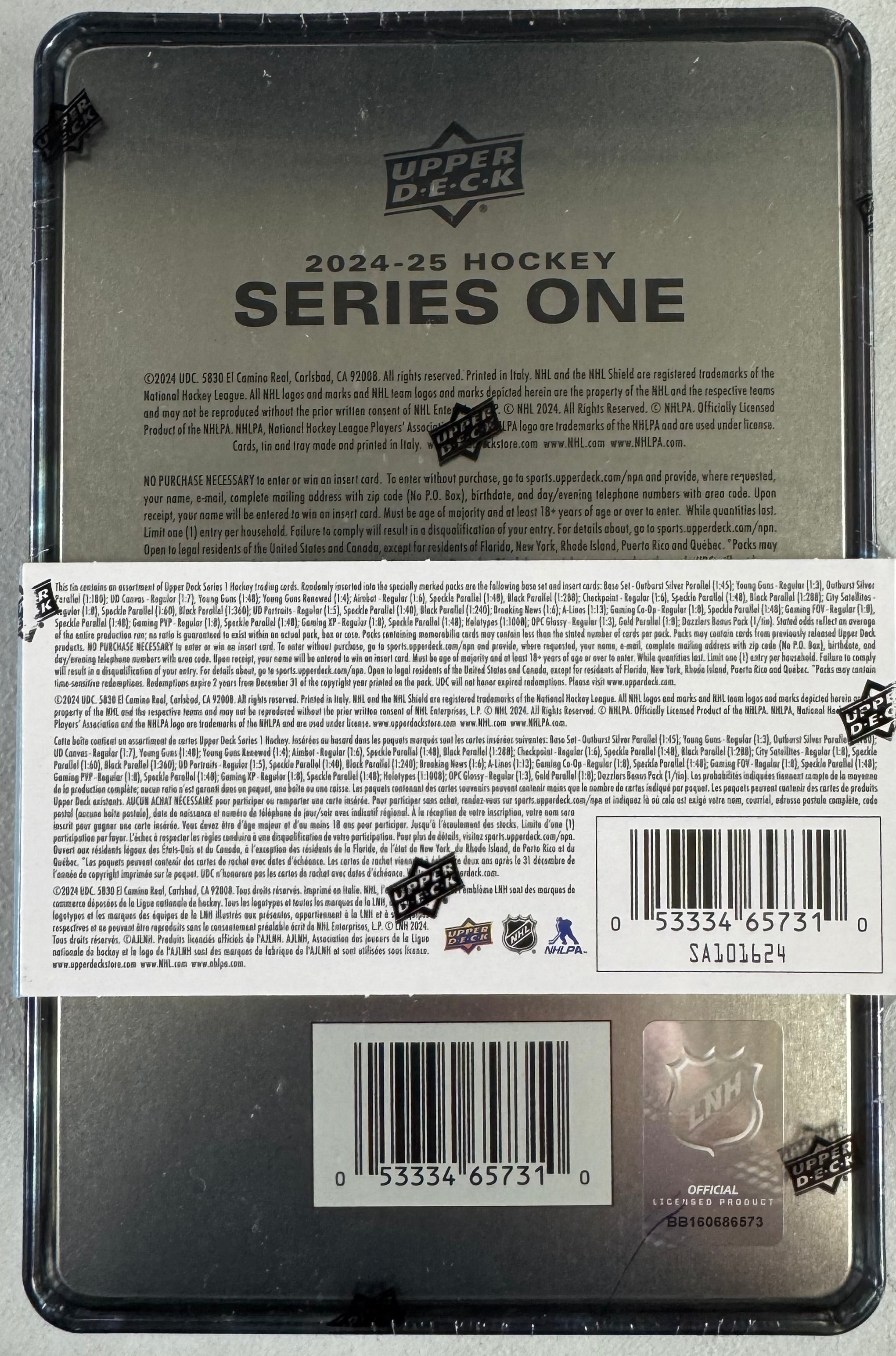 2024/25 Upper Deck Series 1 Hockey Tin