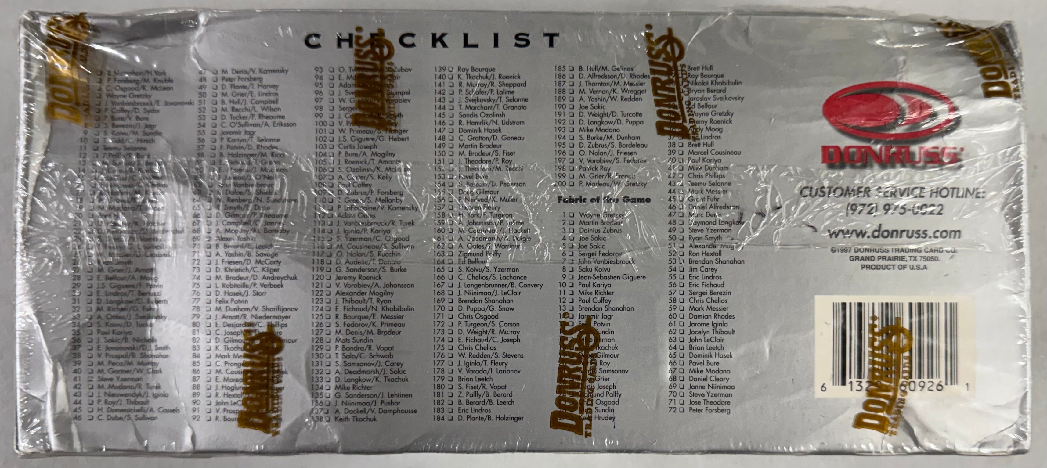 1997/98 Donruss Limited Hockey Hobby Box