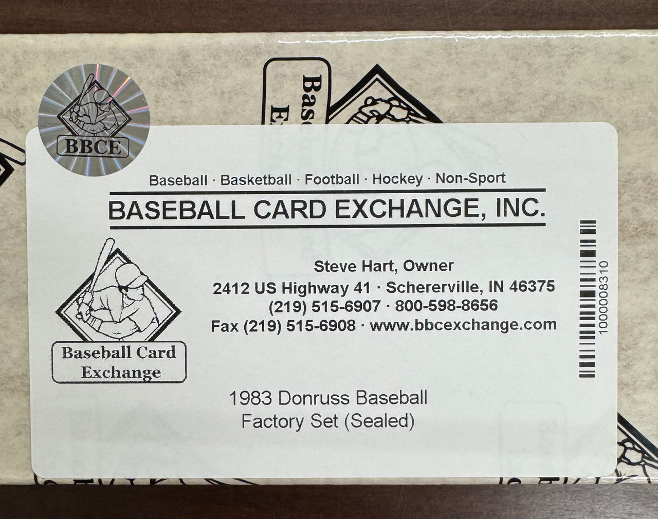 1983 Donruss Baseball Factory Set BBCE Wrapped & Sealed
