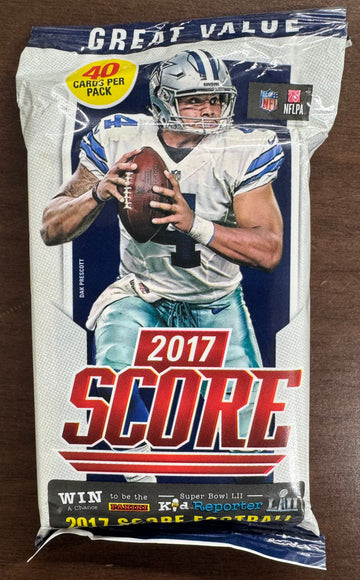 2017 Score Football Value Fat Pack Factory Sealed