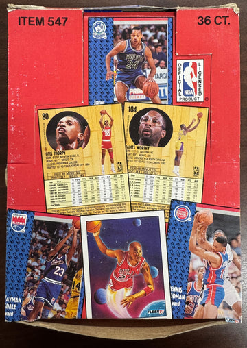 1991/92 Fleer Basketball Wax Box 36 Factory Sealed Packs