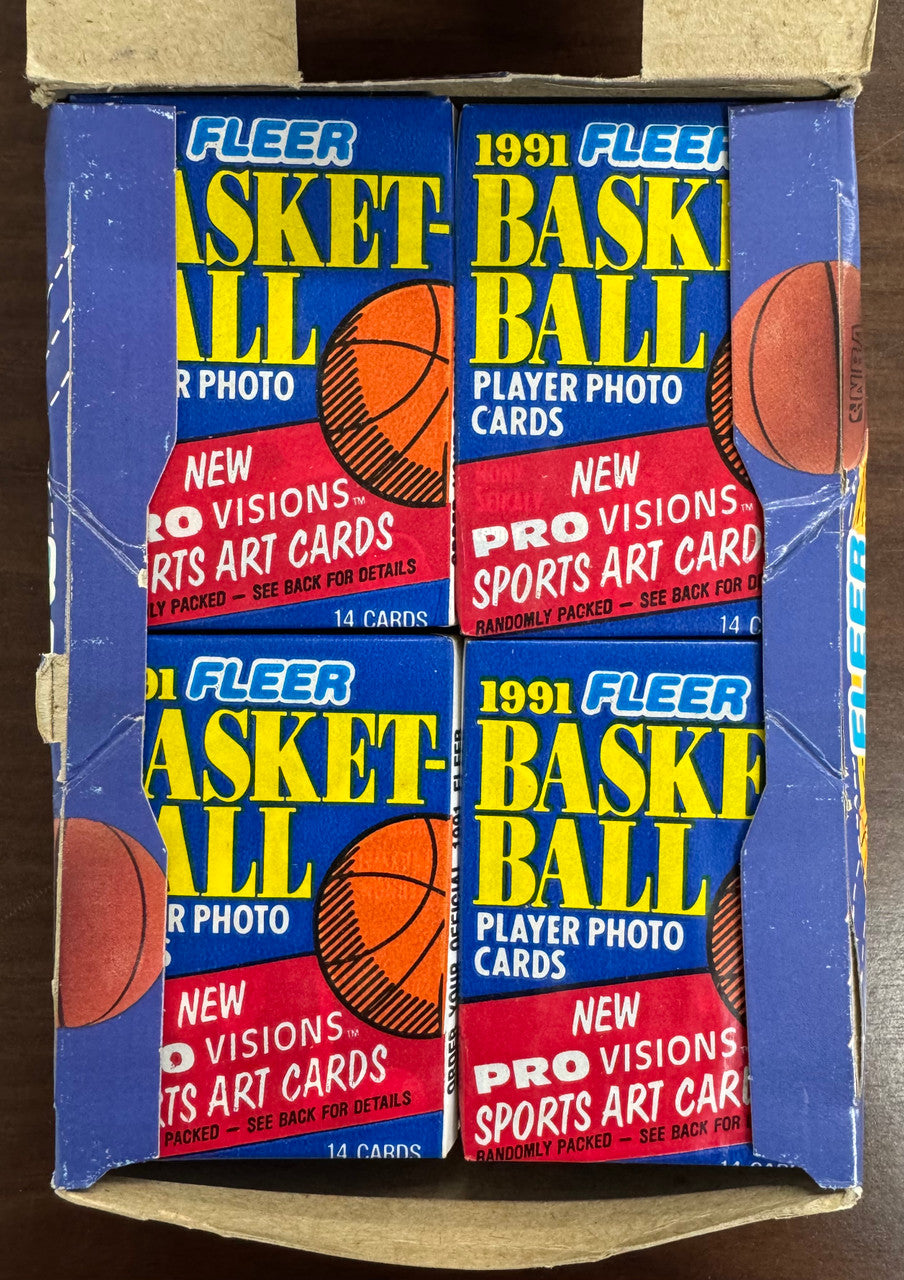 1991/92 Fleer Basketball Wax Box 36 Factory Sealed Packs