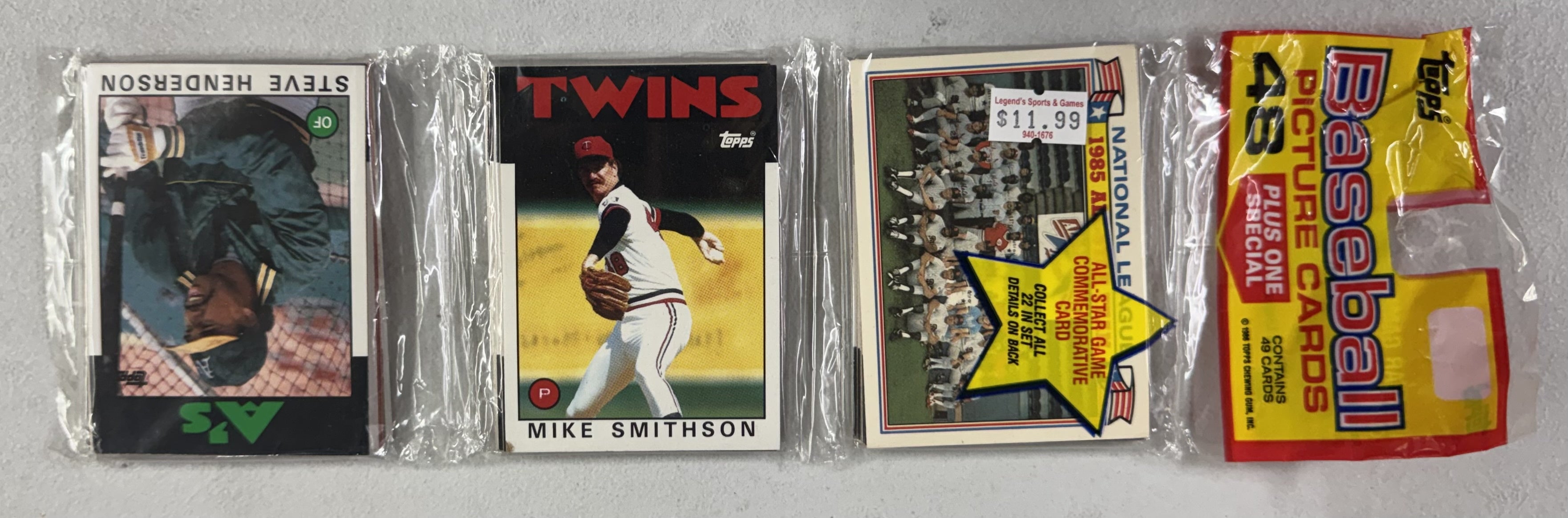 1986 Topps Baseball Rack Pack