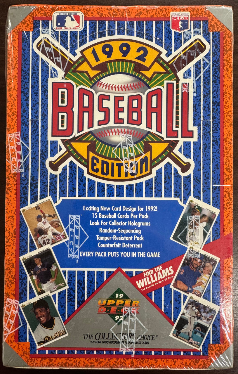 1992 Upper Deck Baseball Wax Box Factory Sealed