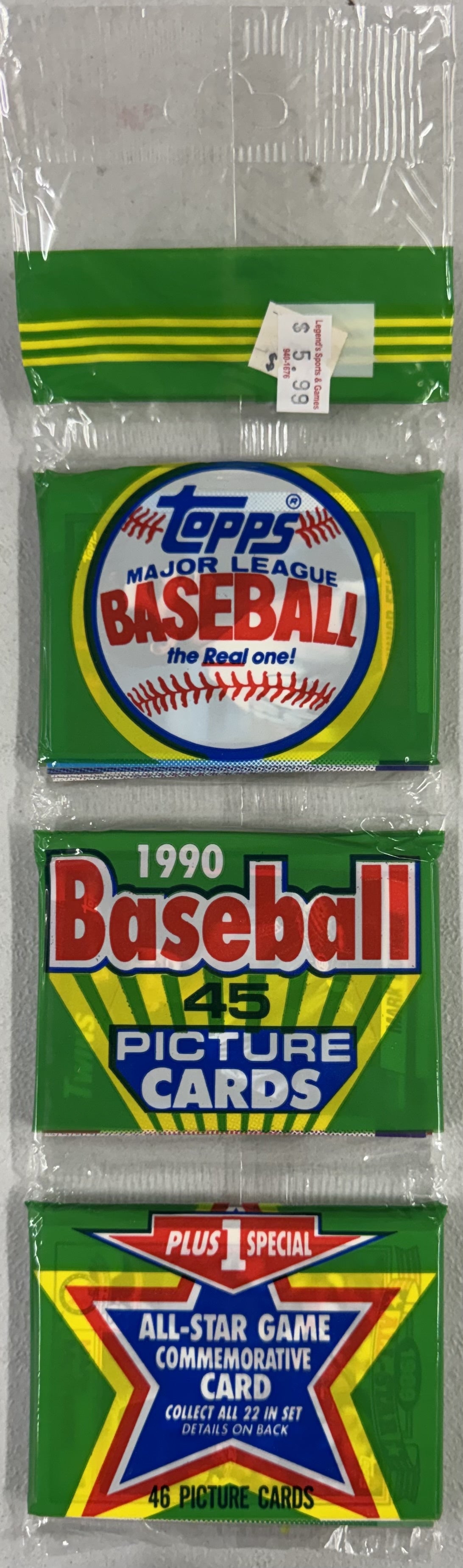 1990 Topps Baseball Rack Pack
