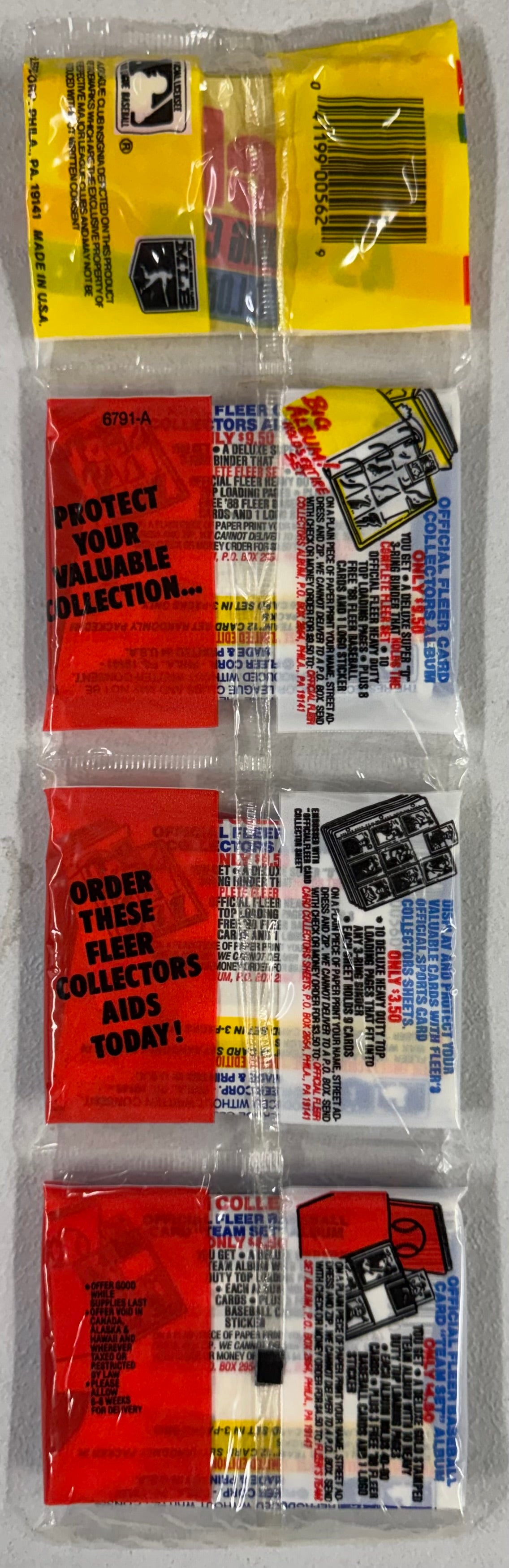 1988 Fleer Baseball Rack Pack