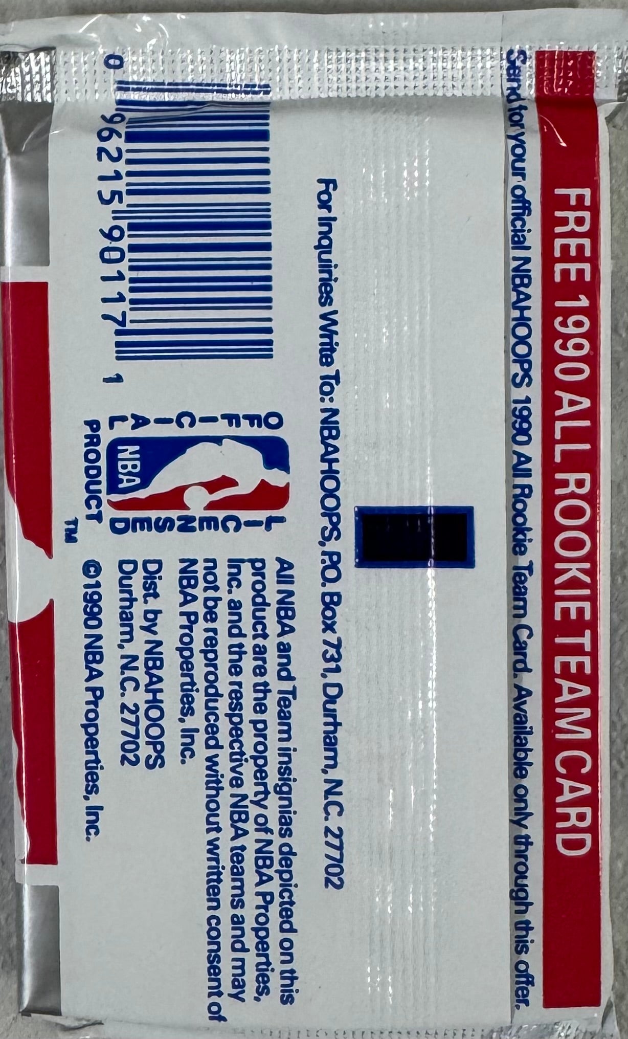 1990/91 NBA Hoops Series 1 Basketball Wax Pack