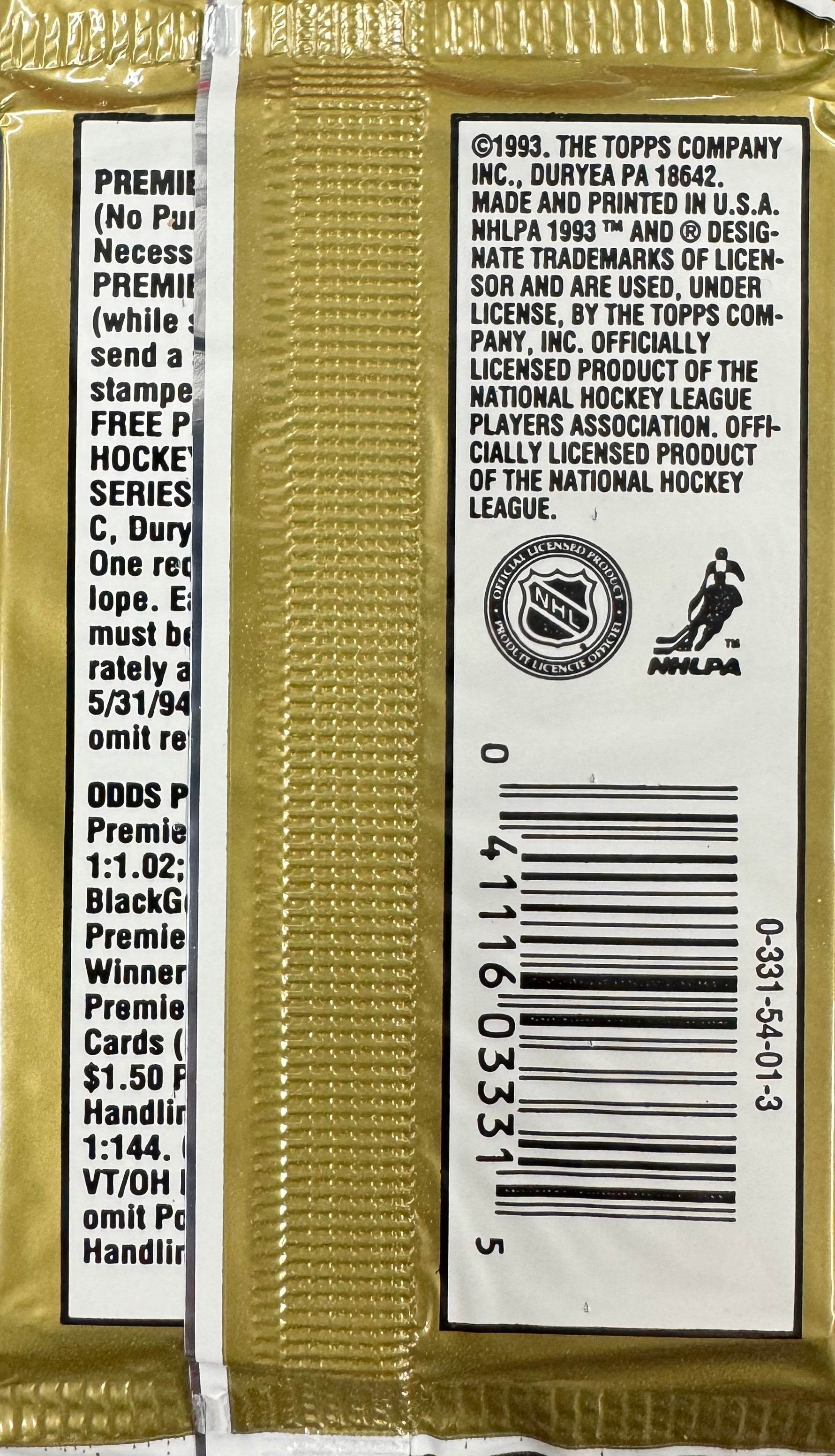 1993/94 Topps Premier Hockey Pack