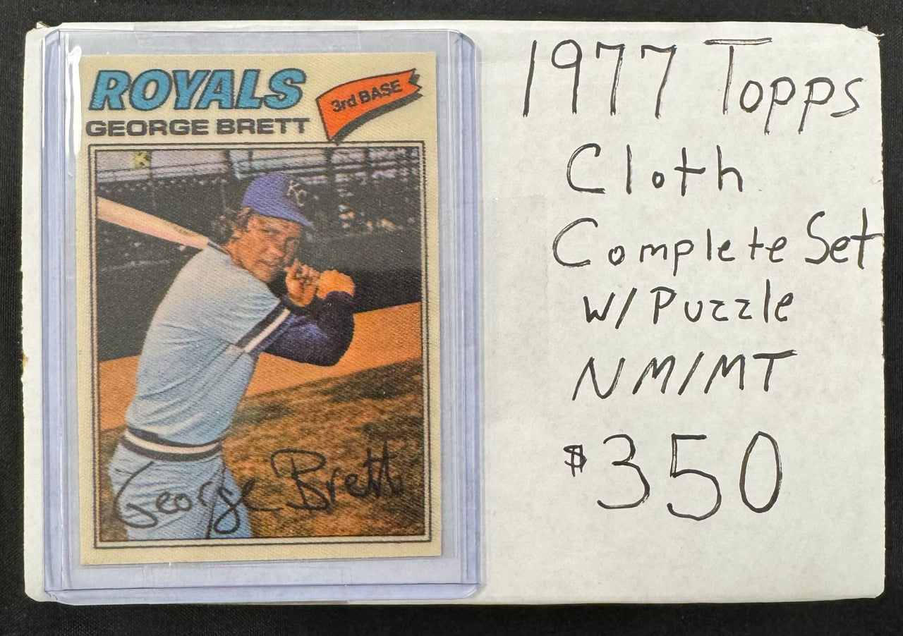 1977 Topps Baseball Cloth Complete Set (55) w/ Puzzle NM/MT