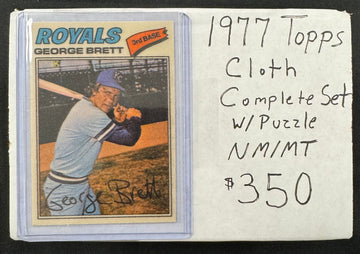 1977 Topps Baseball Cloth Complete Set (55) w/ Puzzle NM/MT