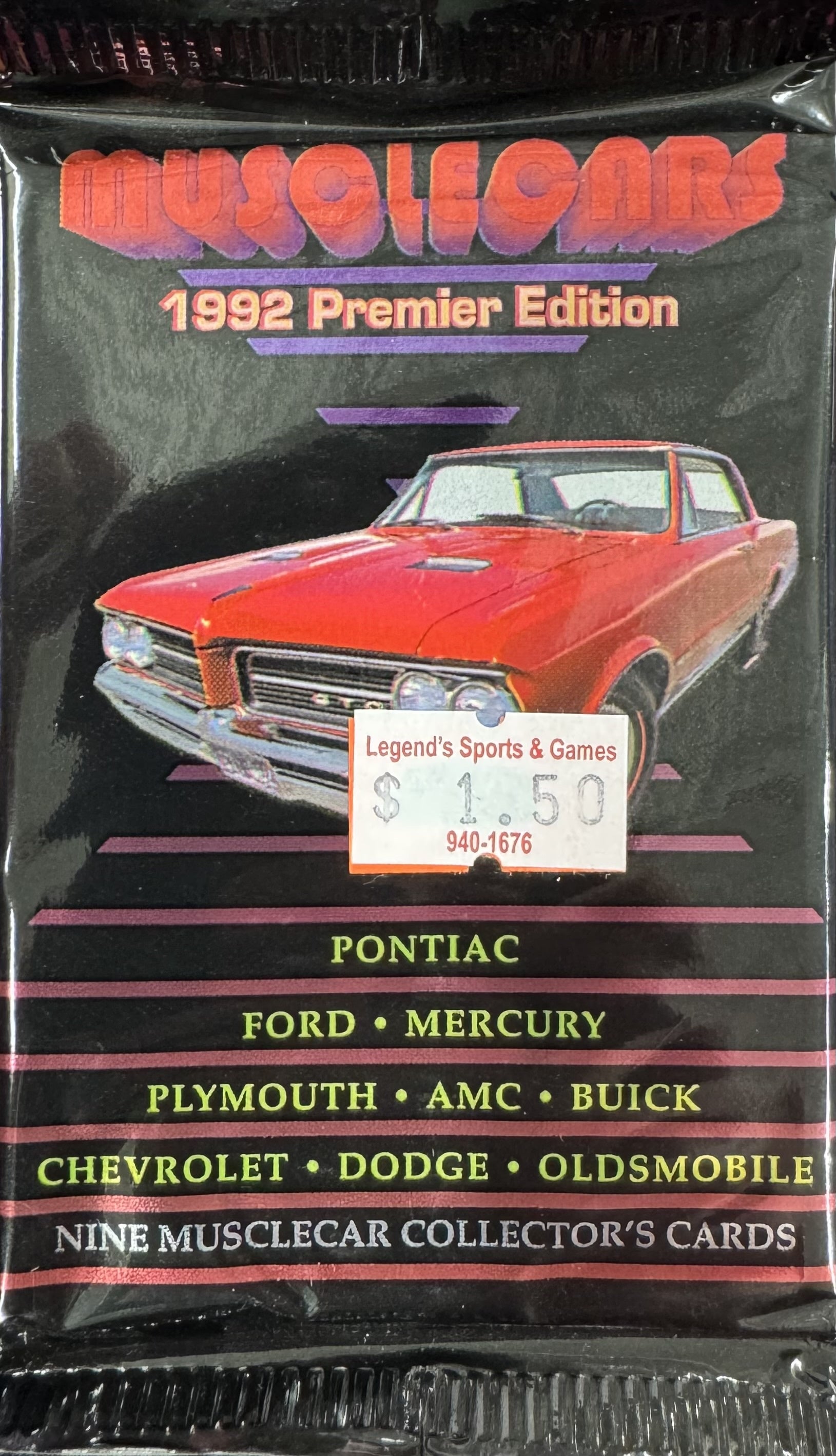 1992 Collect-A-Card Muscle Cars Pack